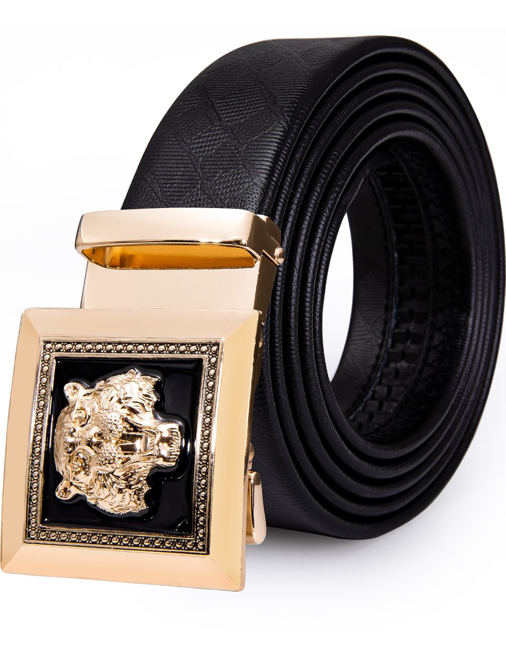 Barry.Wang Fashion Leather Belt Brown Designer Belts for Men Fashion  Cowhide Strap No Buckle 35MM Wide
