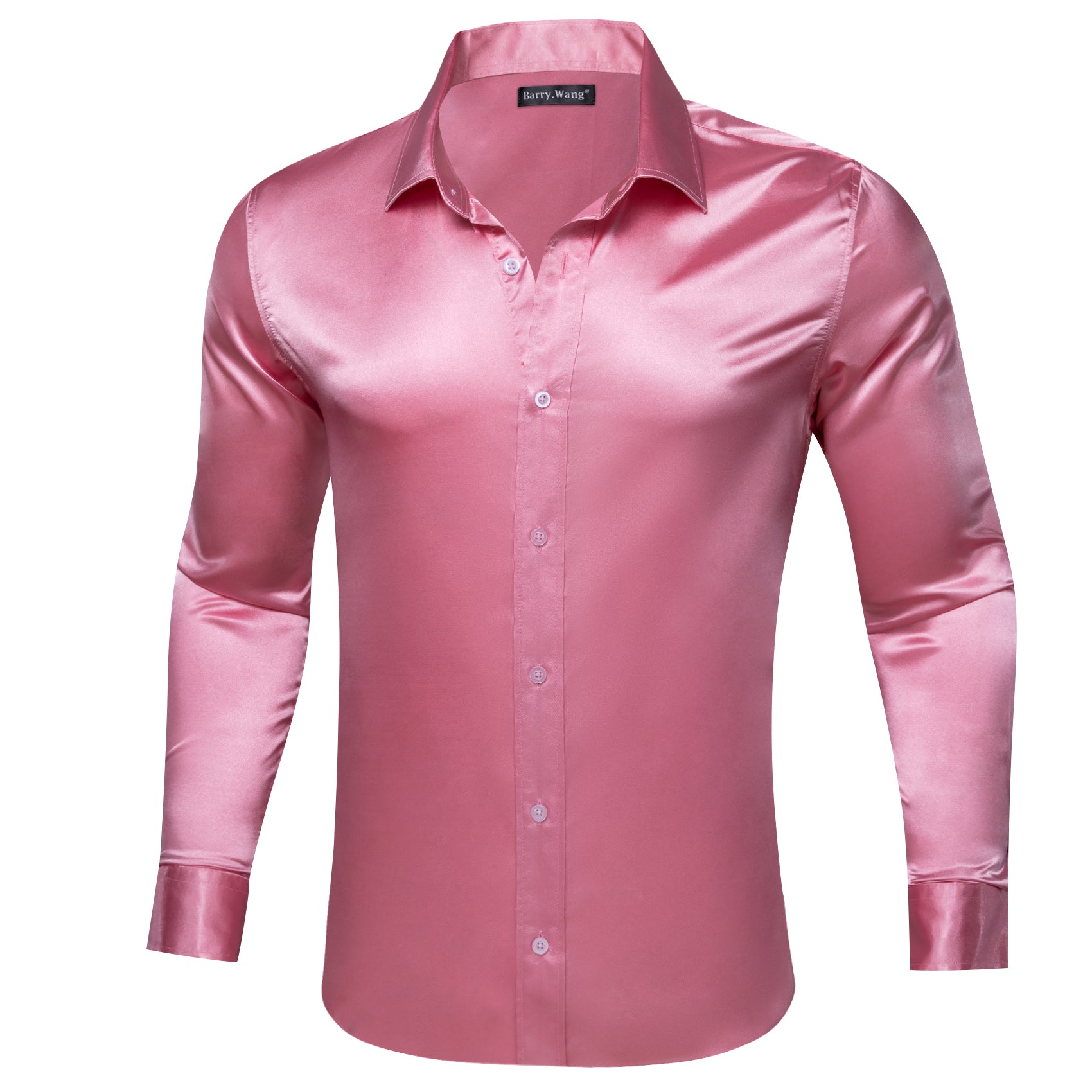 Pale pink silk sales shirt