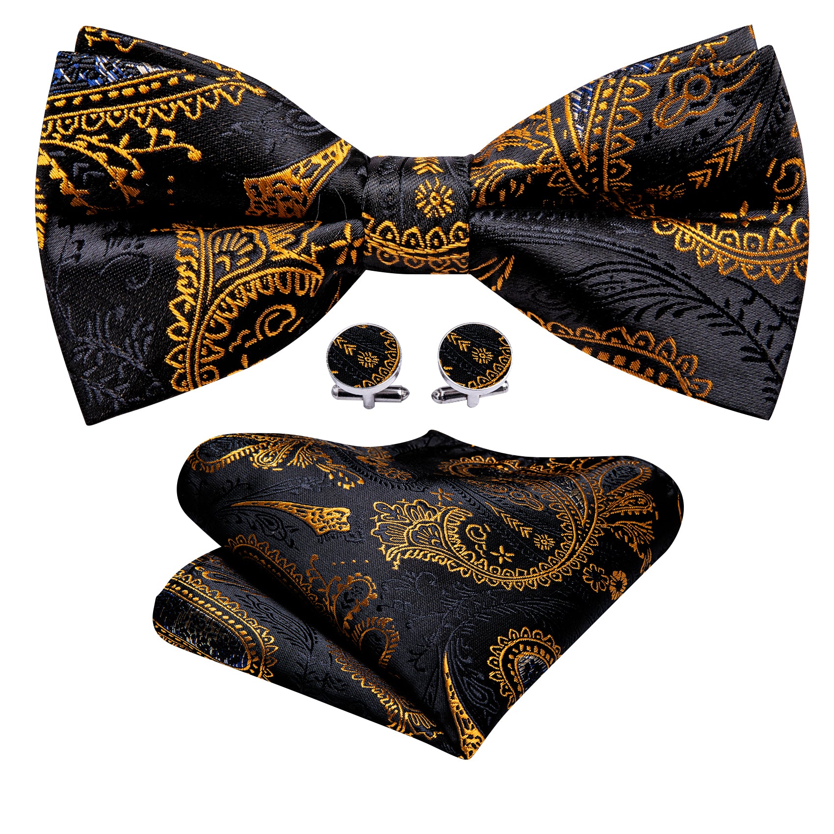 Black and gold bow tie