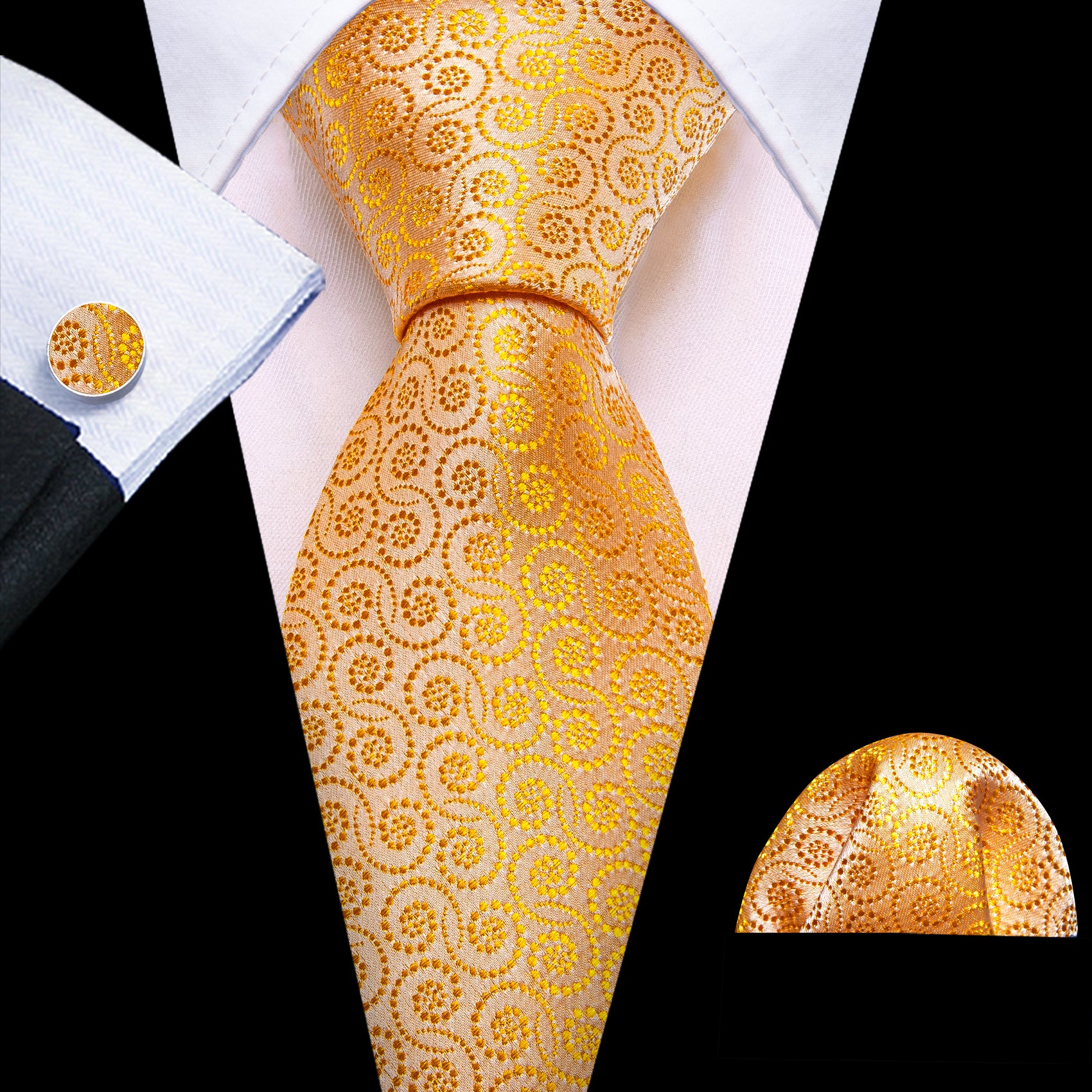 Satin store Silk Tie For a Groom, Beautiful Elegant Unique Tie for a Boyfriend, Good Idea for Gift, Abstract Yellow Color Necktie, Man Tie