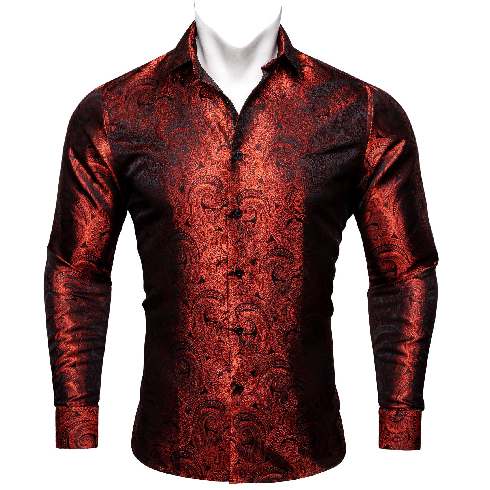 paisley silk shirt mens