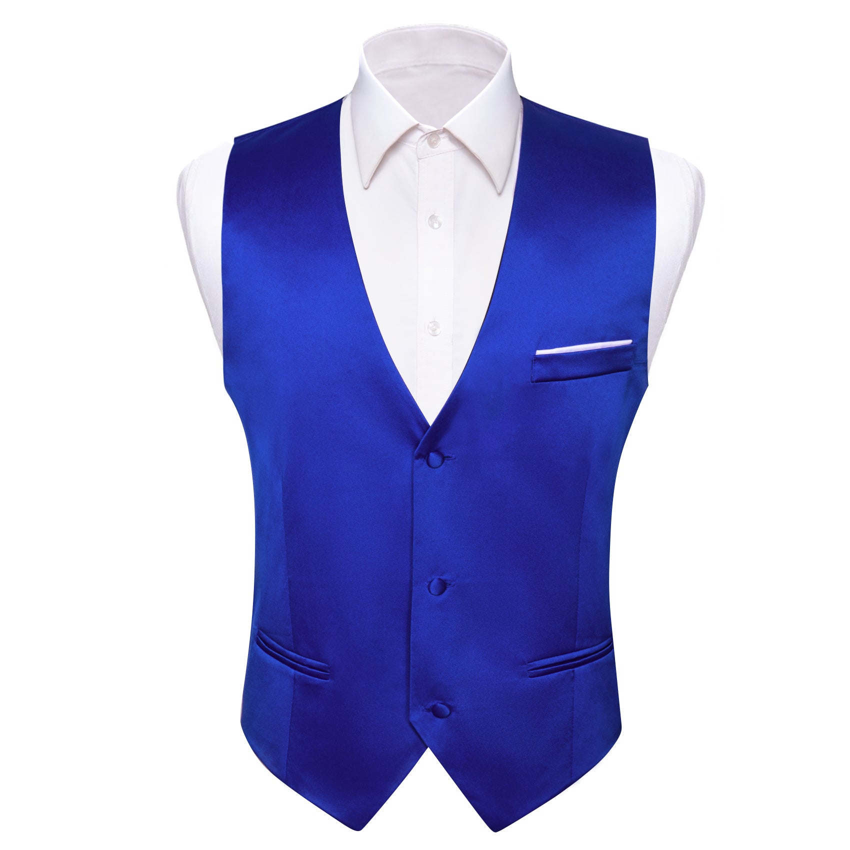 Blue waistcoat with white on sale shirt