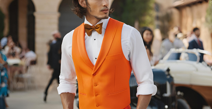 mens orange vest