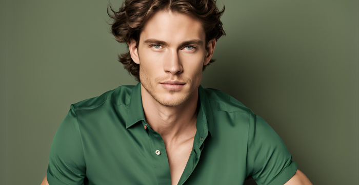 Men in Green Shirt