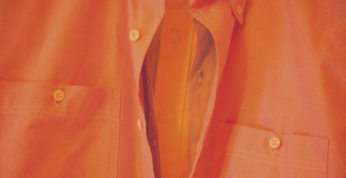 Dark orange button shirt