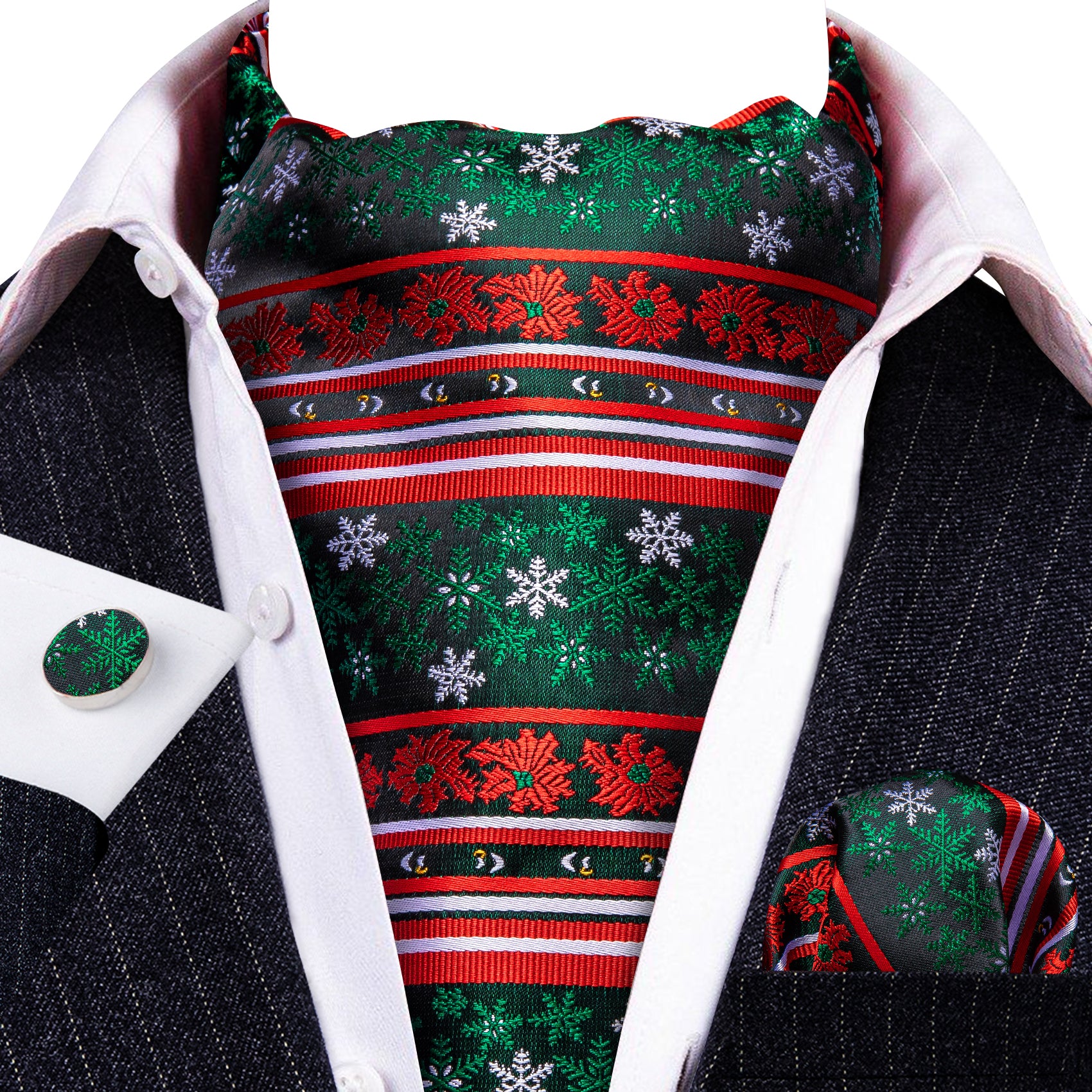 Christmas red green ascot