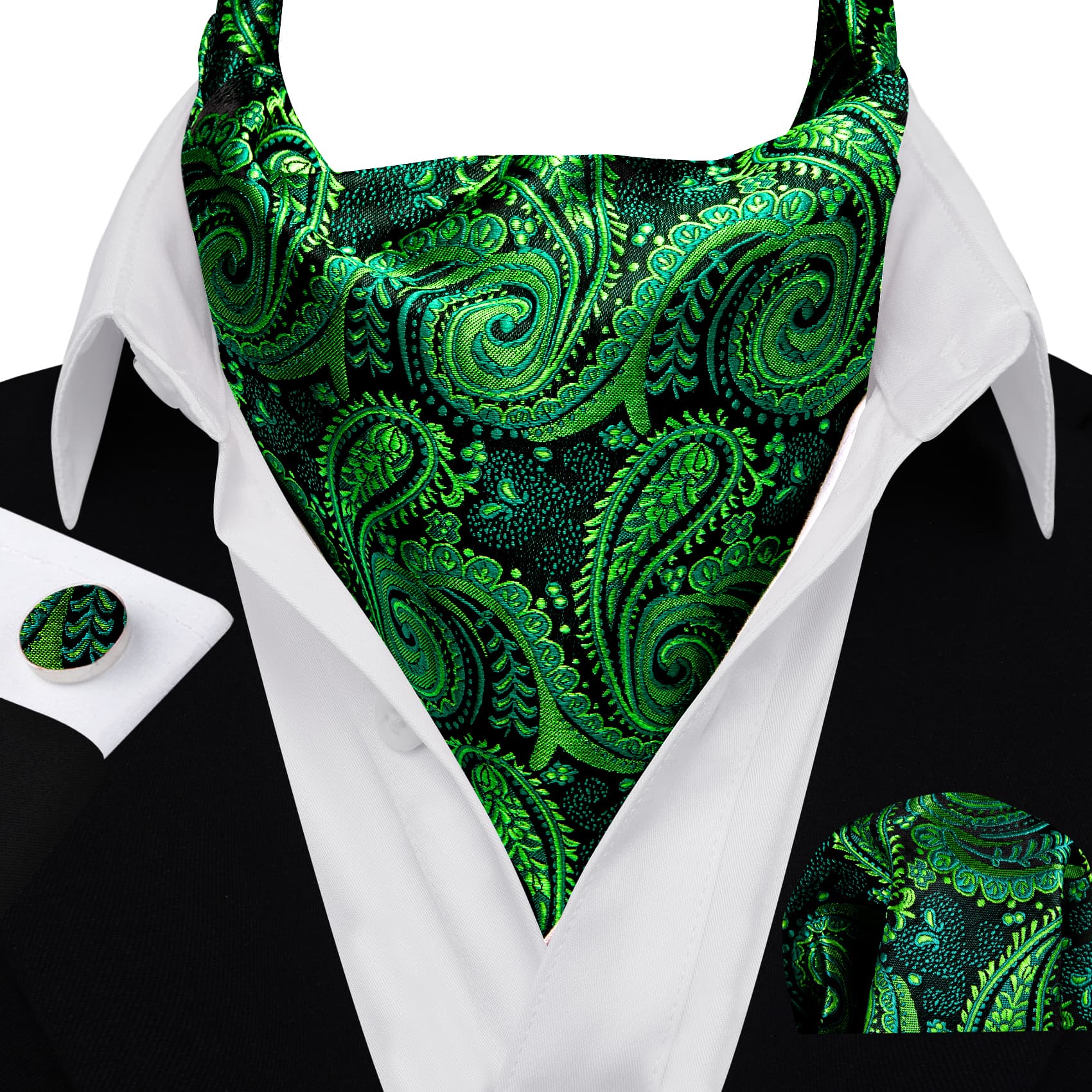 green ascot tie