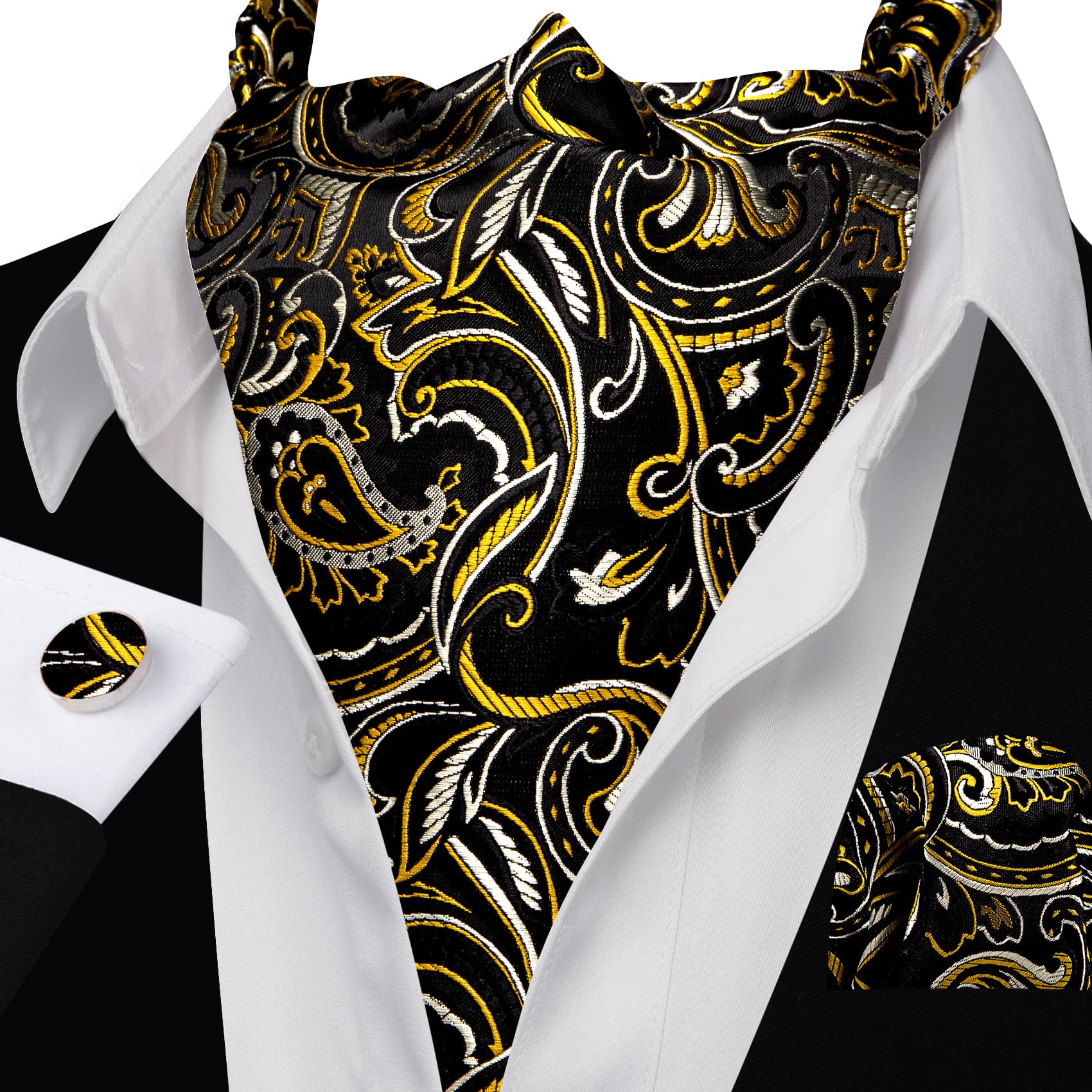 Black Yellow ascot