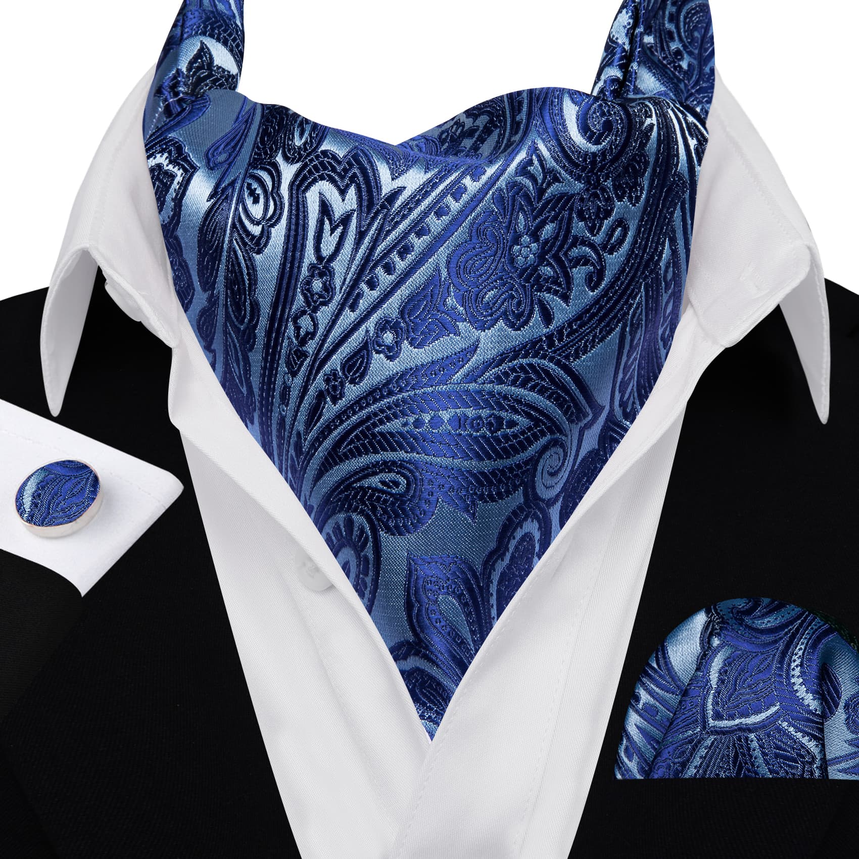 navy blue ascot