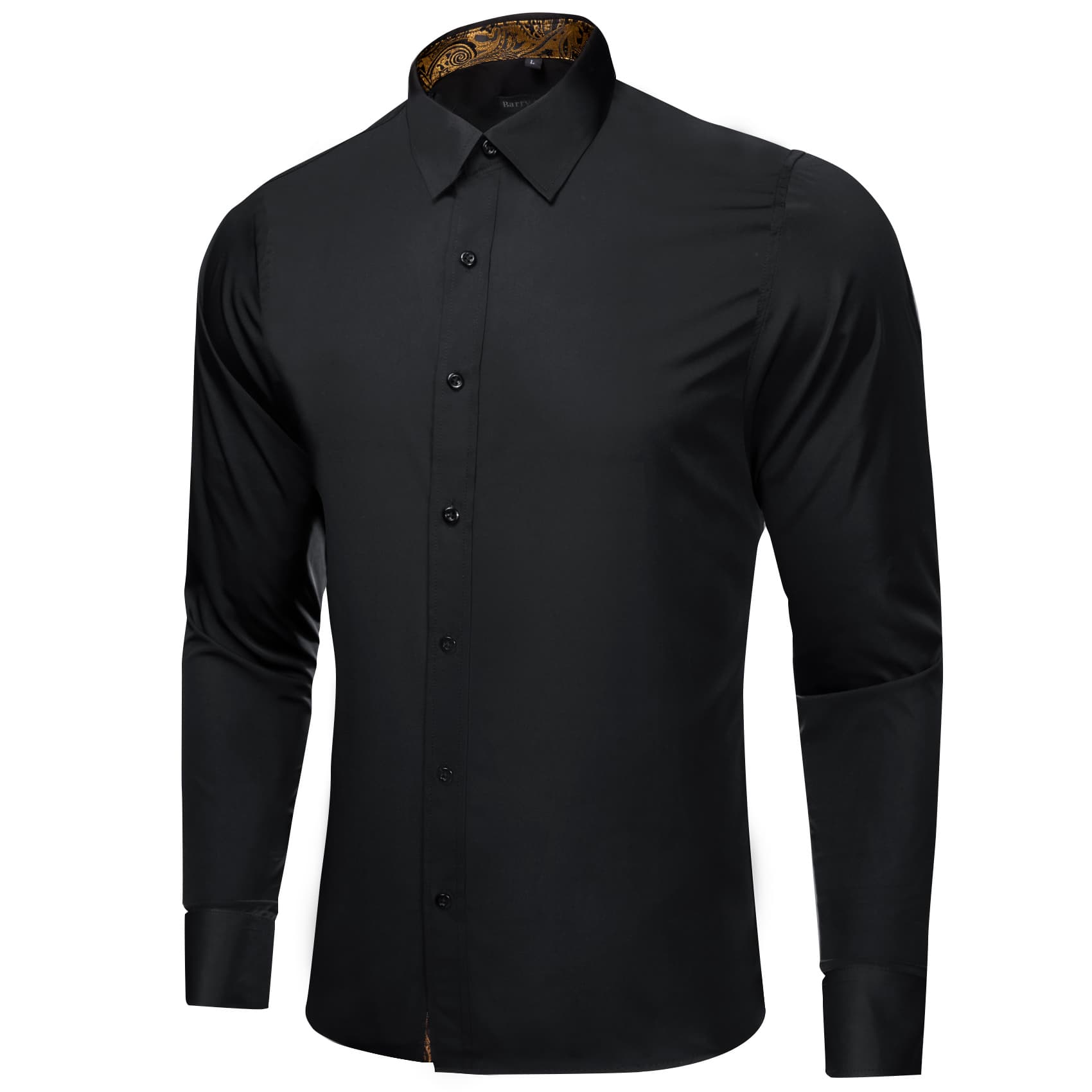 long sleeve black mens shirt