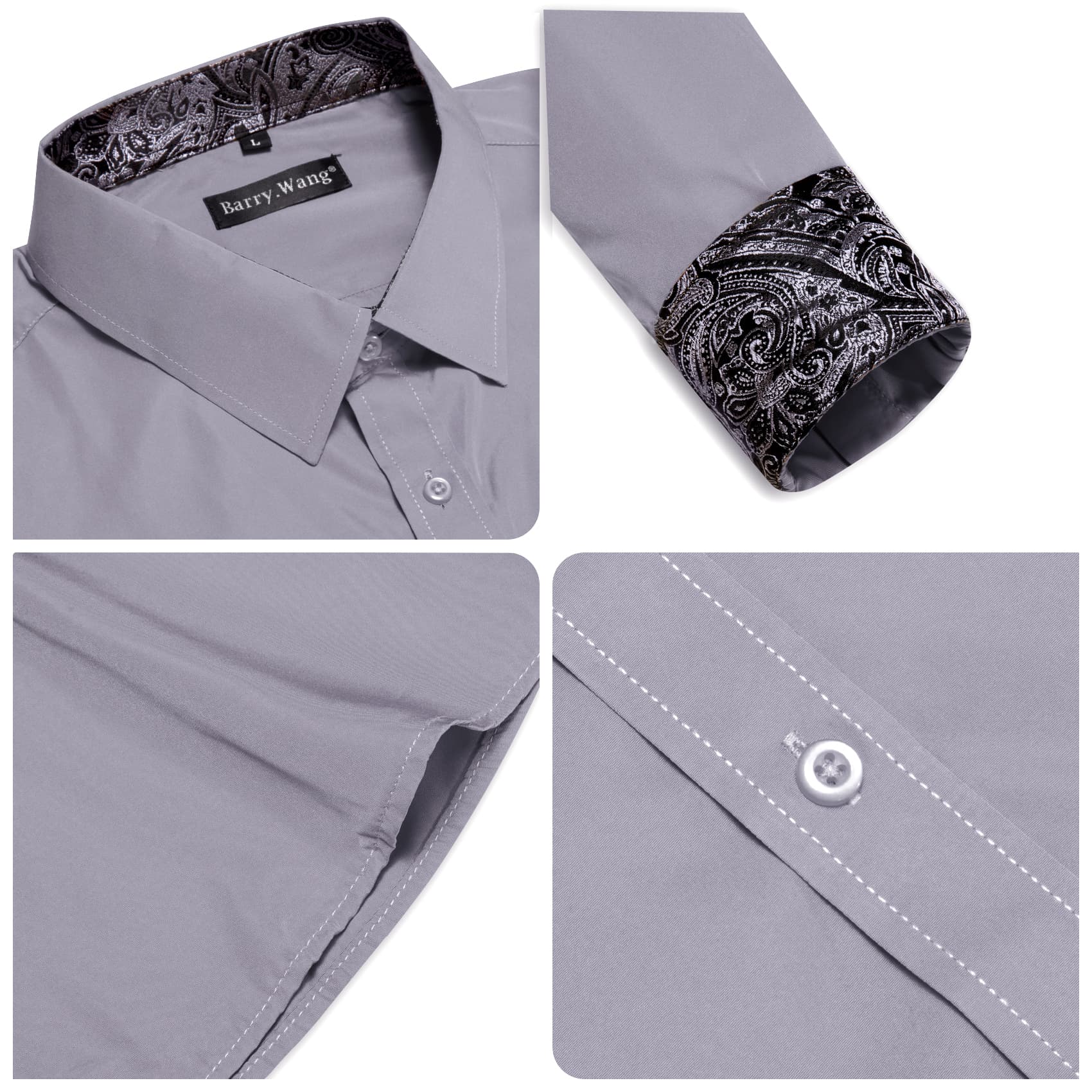 mens grey button up shirt