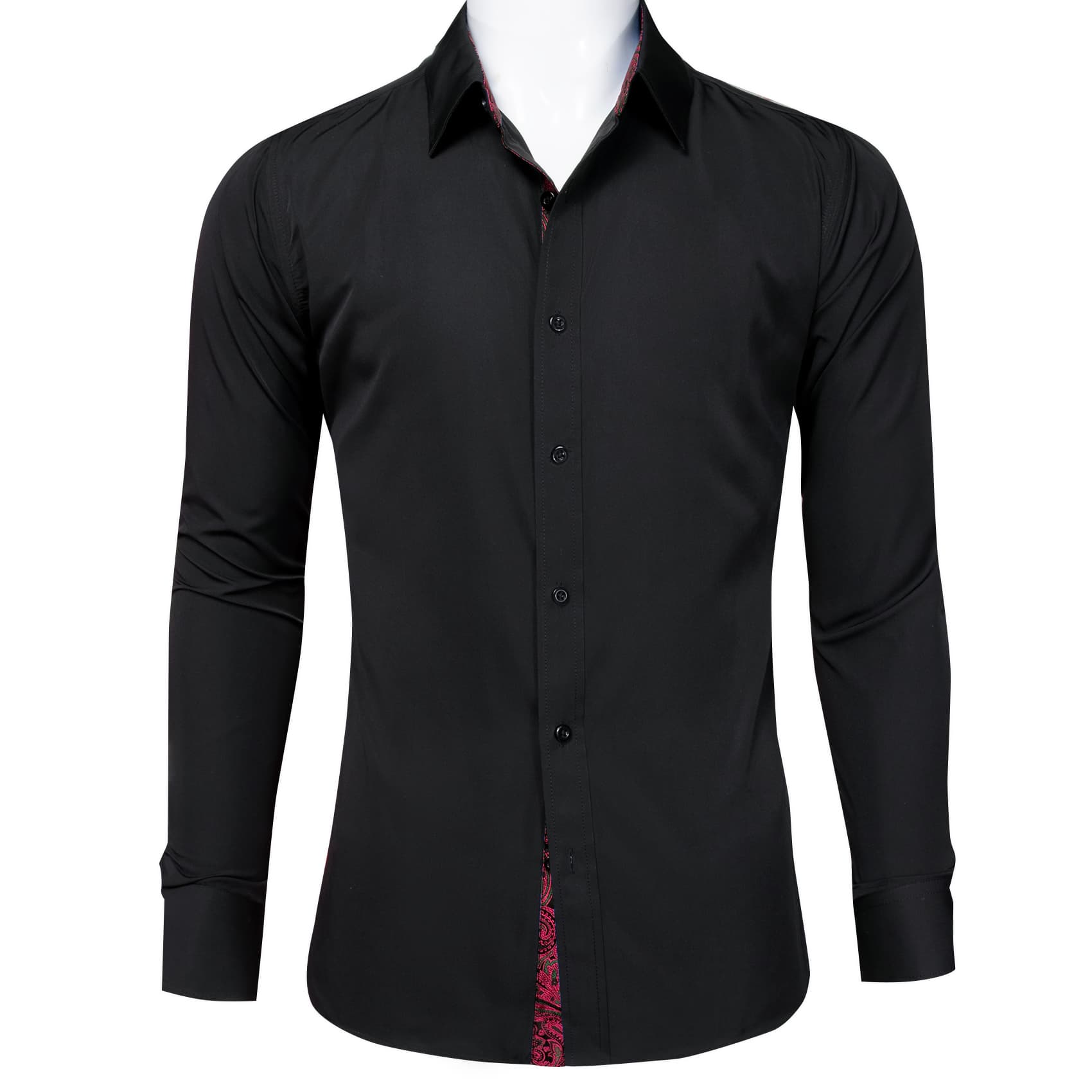 silk men's shirt black satin shirt men