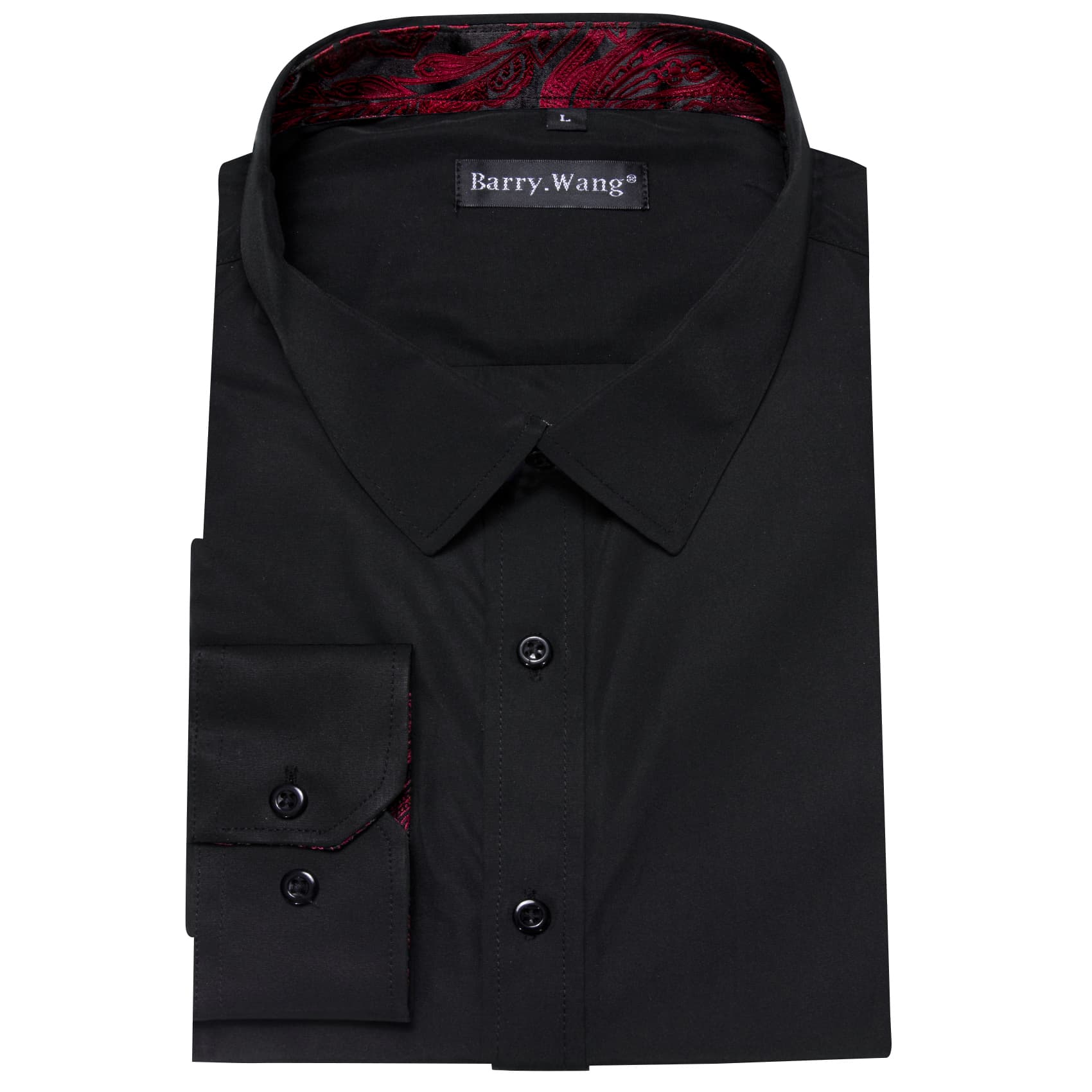 black satin dress shirt