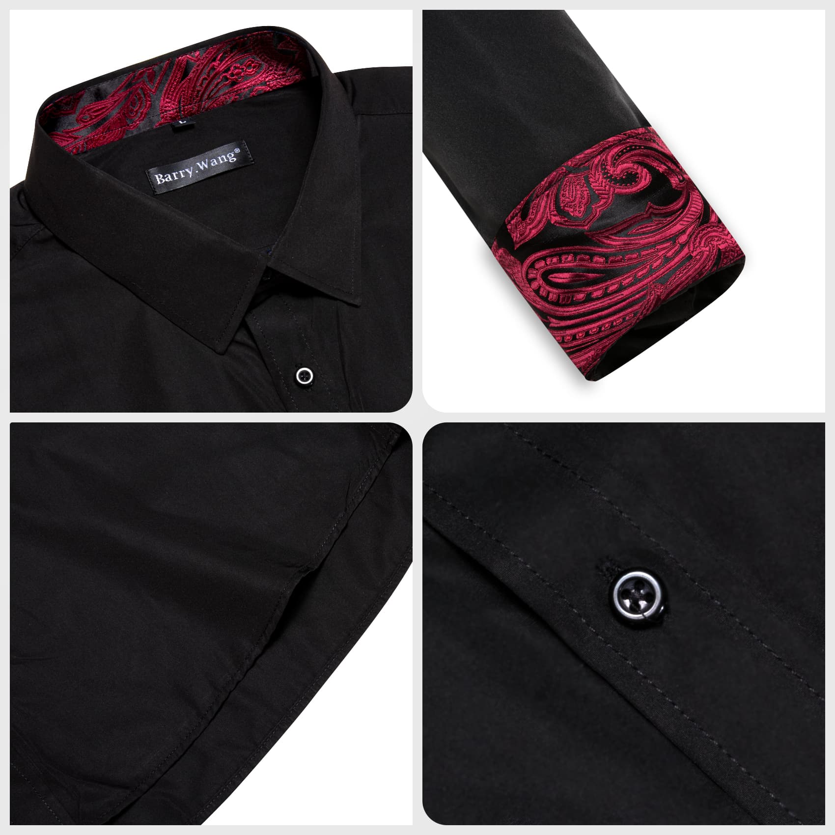 black silk button up shirt mens