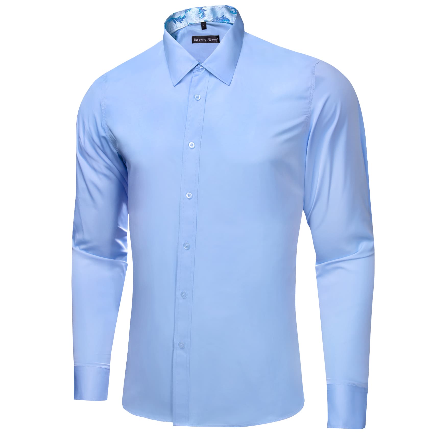 blue silk shirt mens