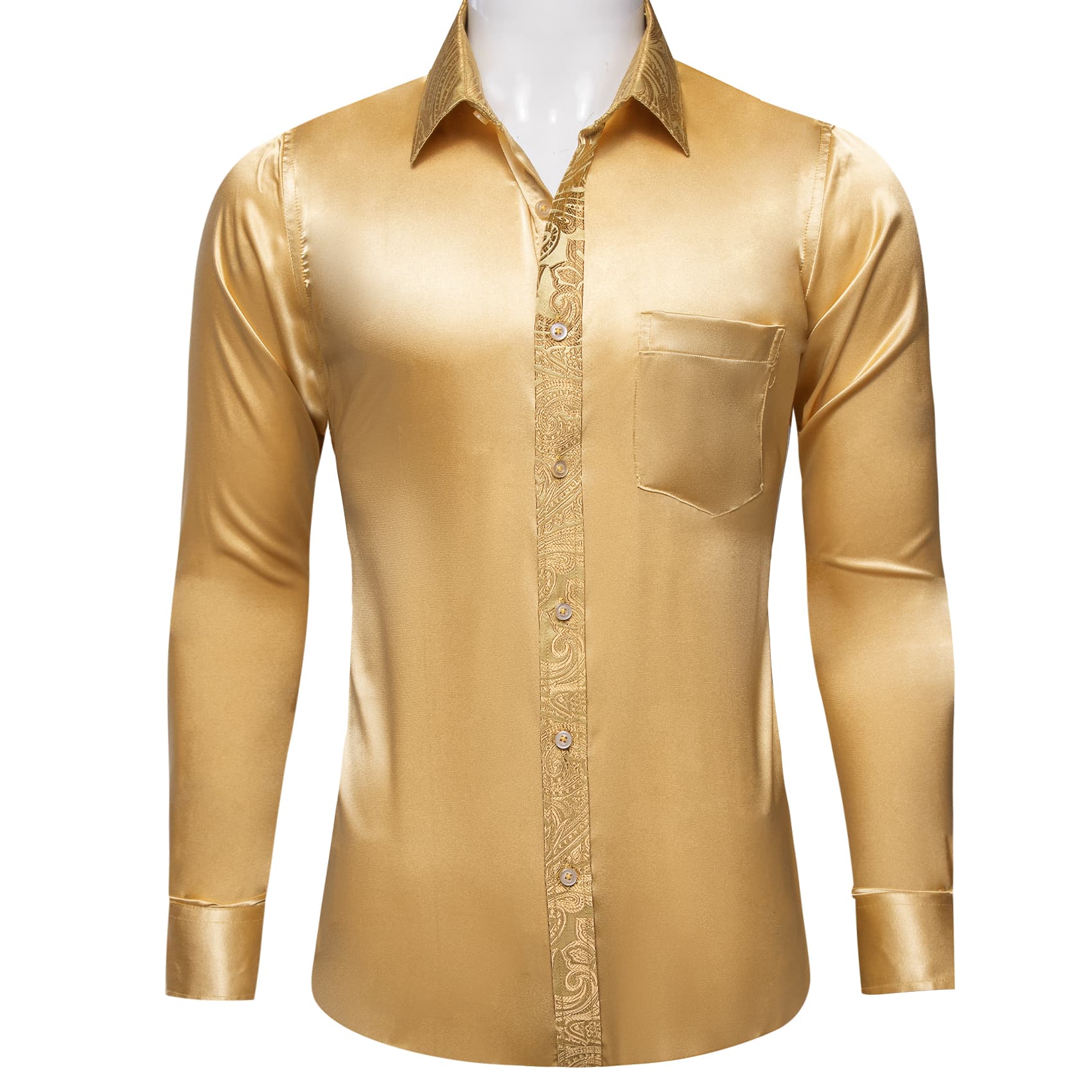 Men's yellow solid shirt  yellow designer shirt