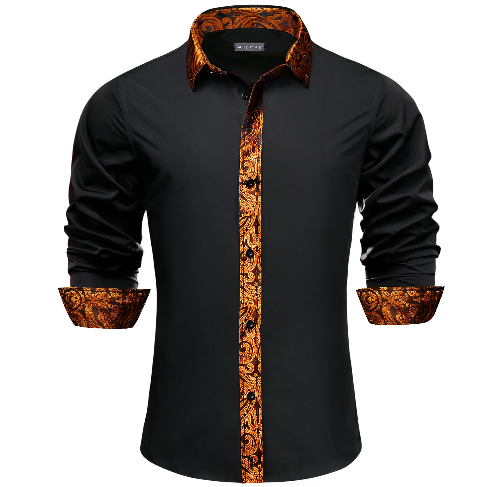 black silk shirt mens