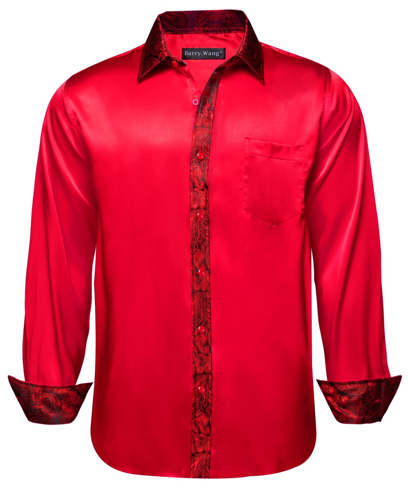 mens silk shirts long sleeve