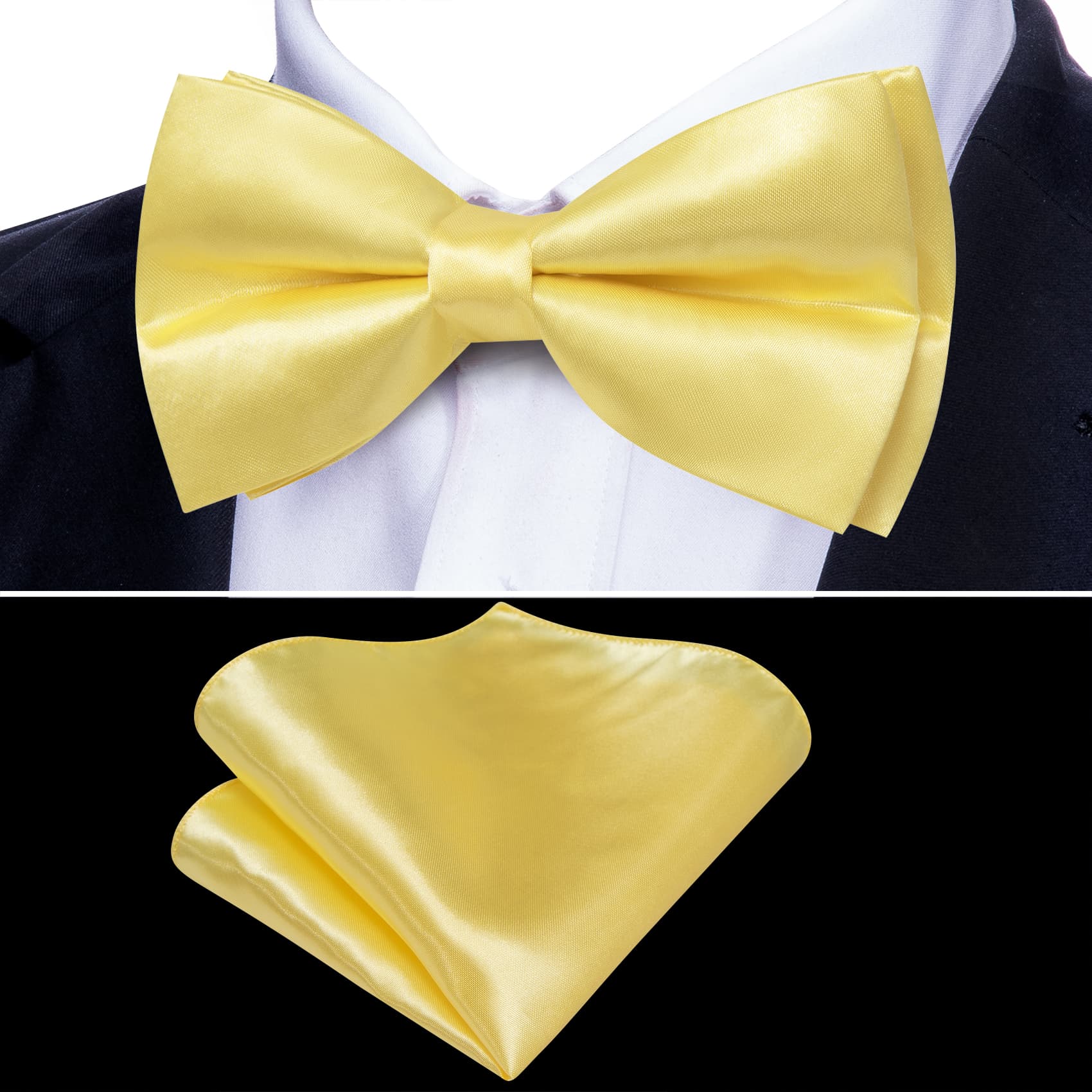 light yellow bow tie