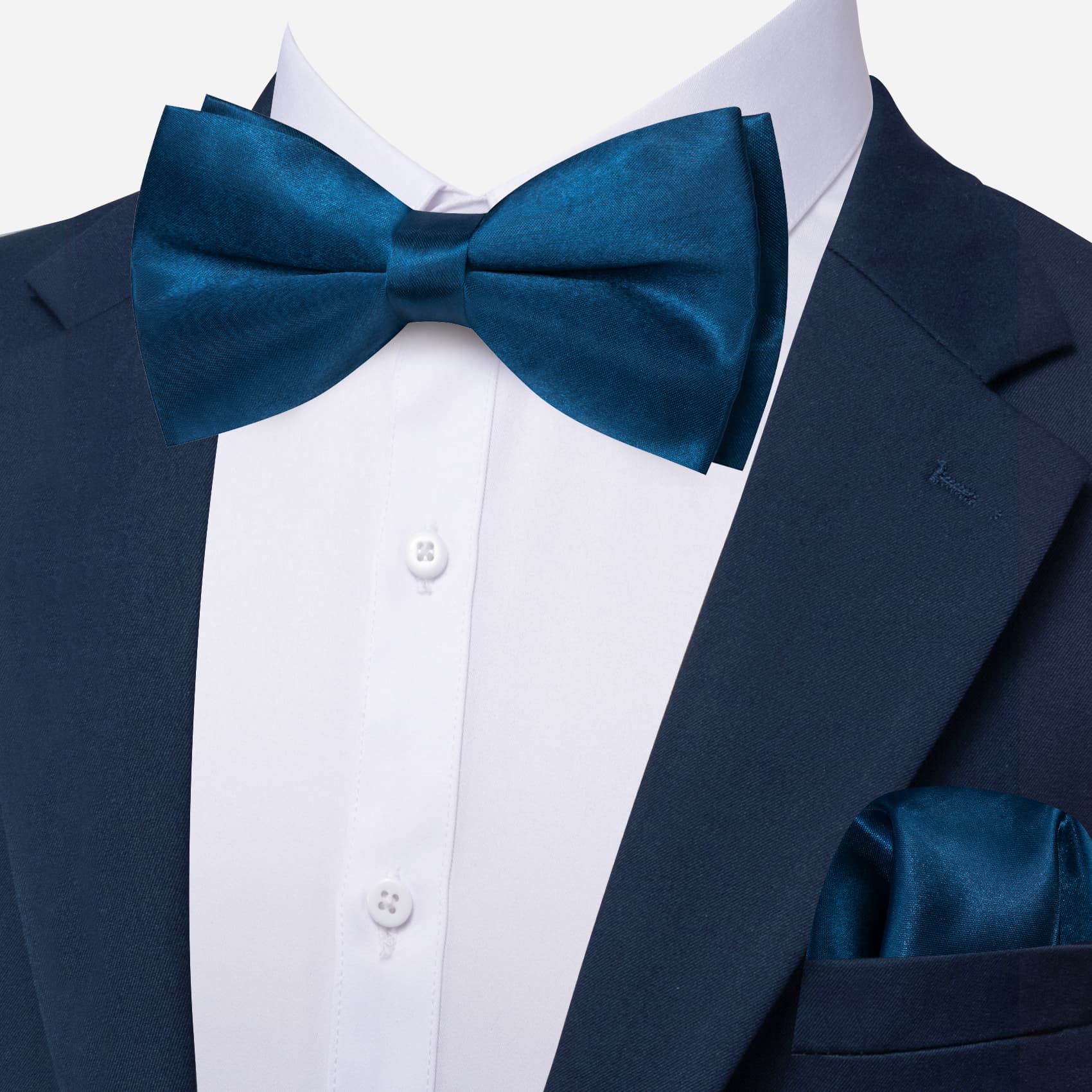 dark blue bow tie