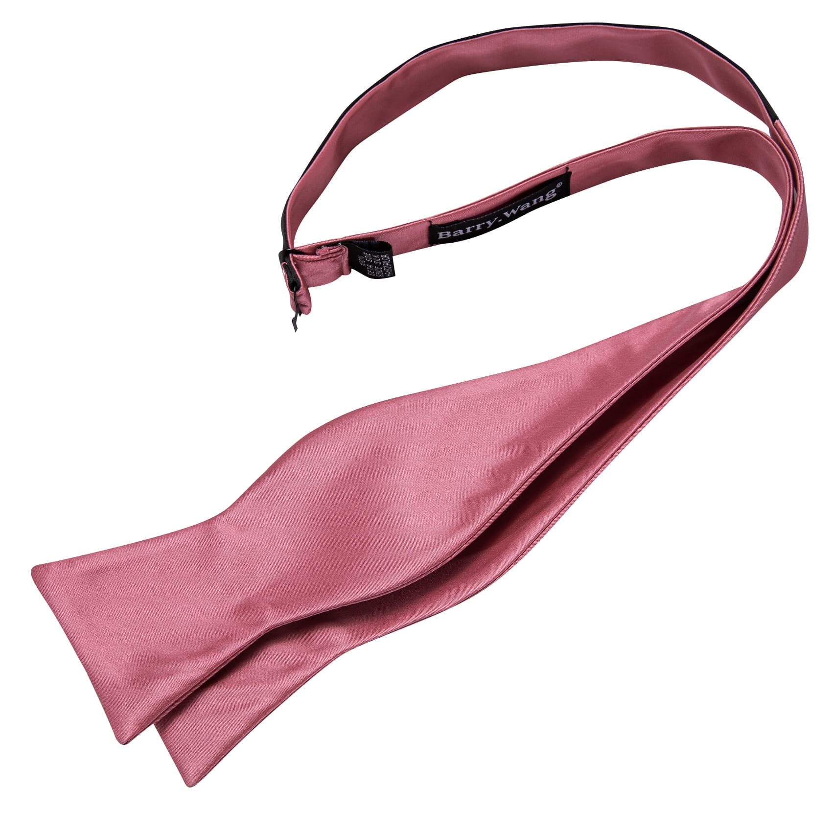 Barry Wang Light Pink Tie Men's Self-Tied Bowtie Hanky Cufflinks Set