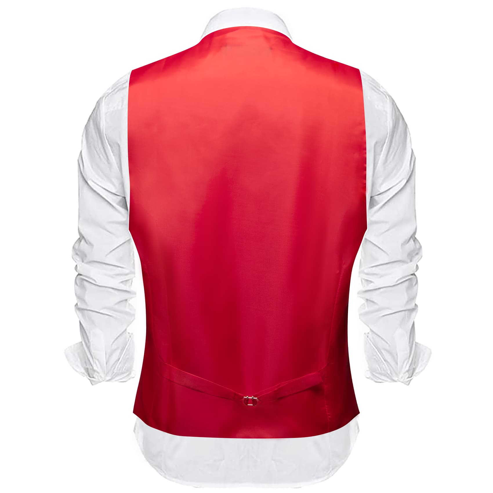  Red Vest Men Solid V-Neck Wedding Waistcoat for Dress Suit