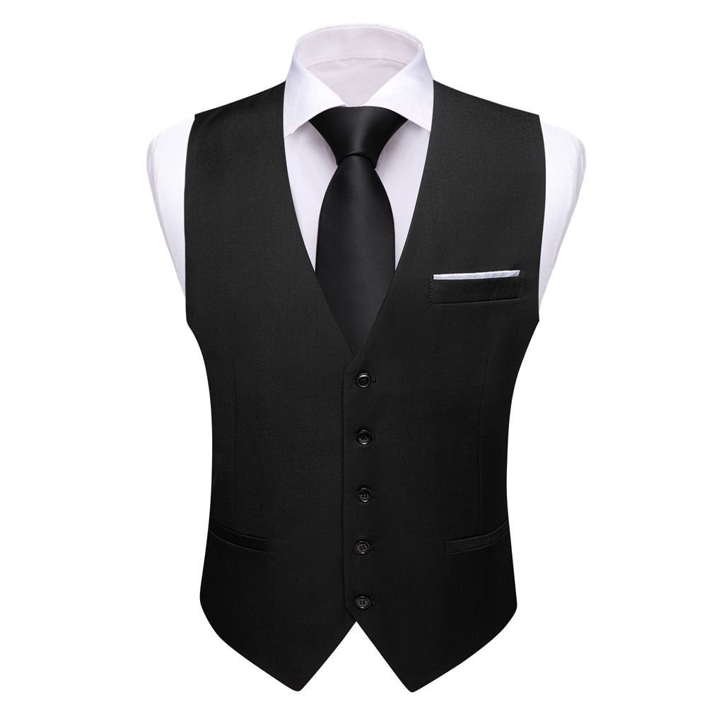 Black Necktie Vest Set 