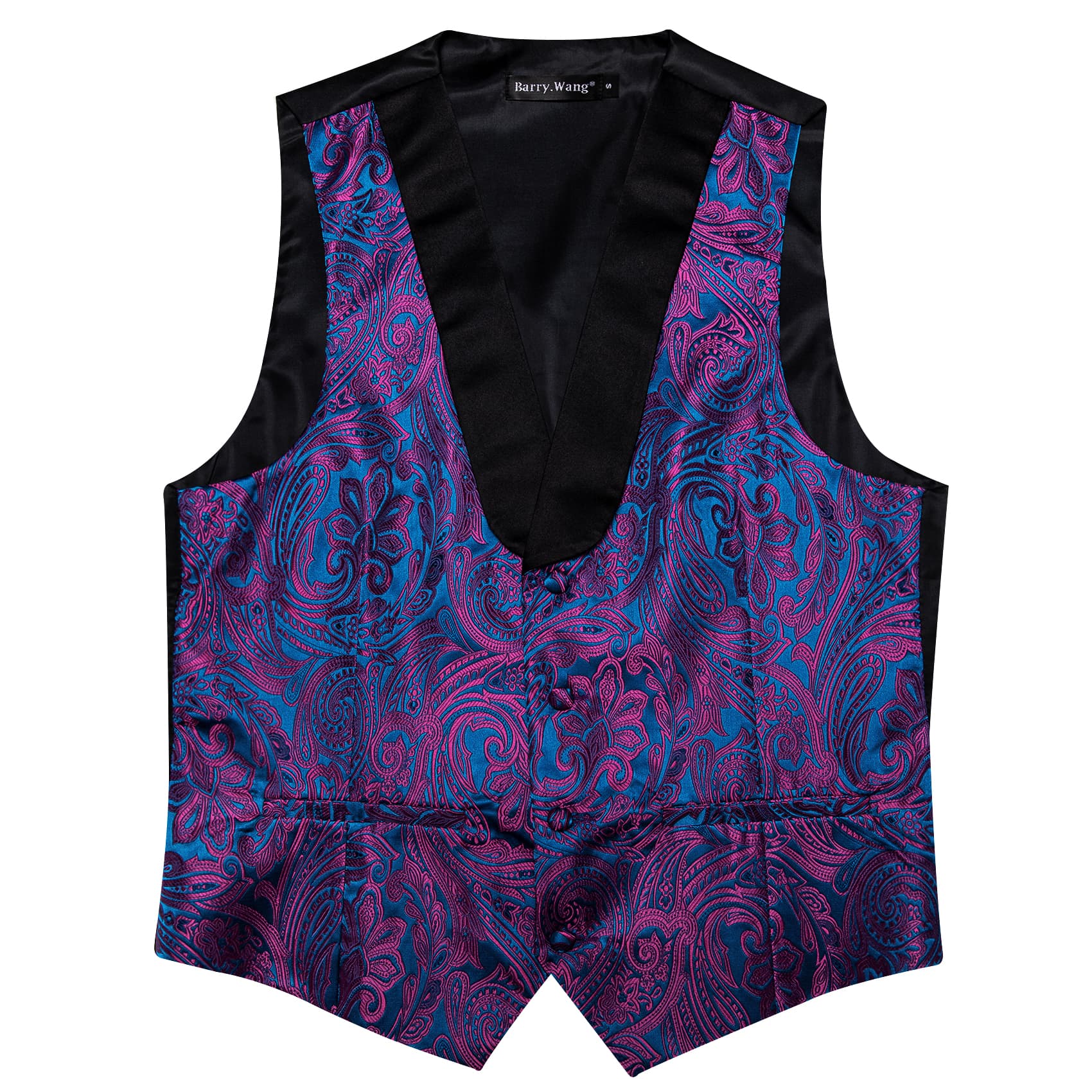 blue purple paisley vest