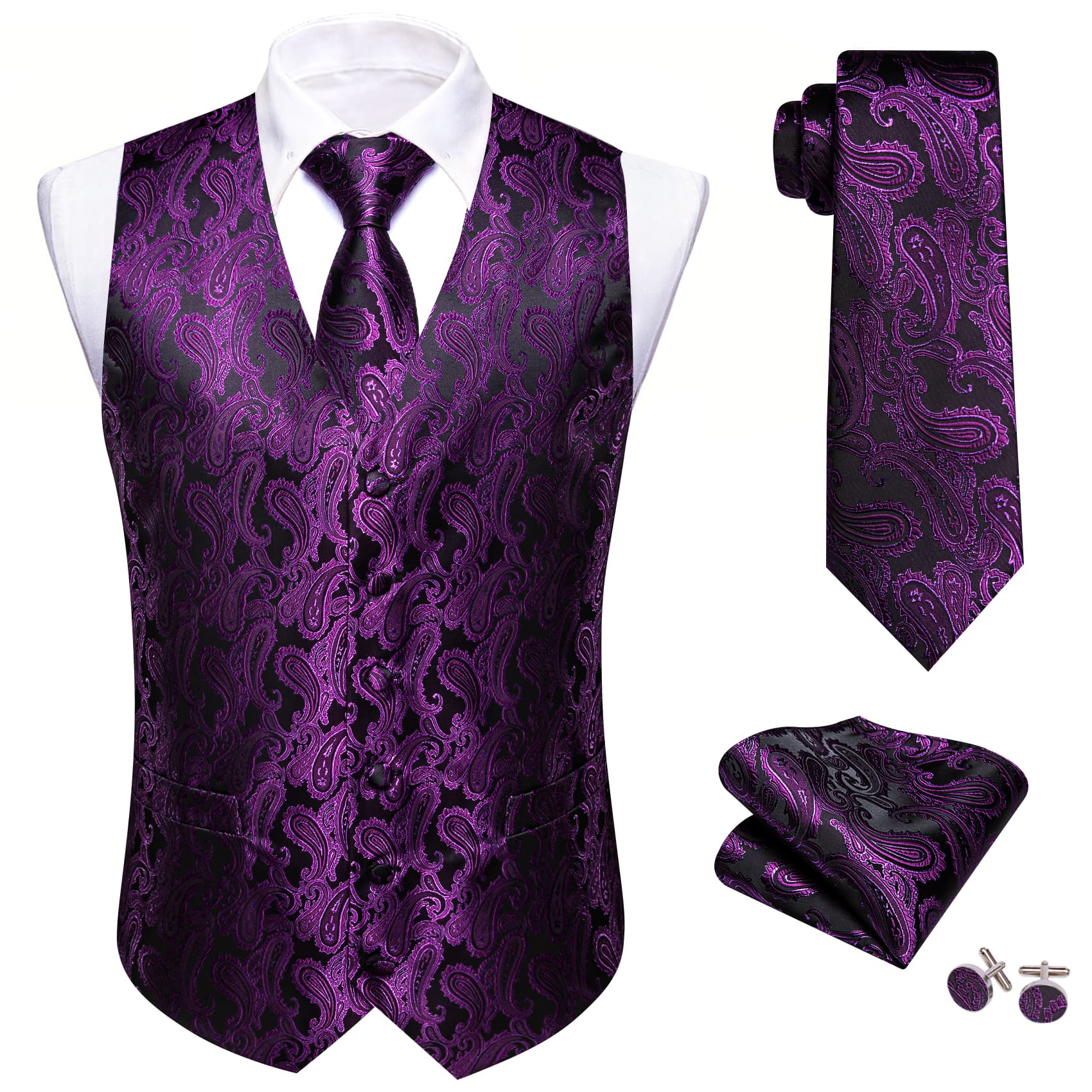 mens purple tuxedo dark purple tux vest