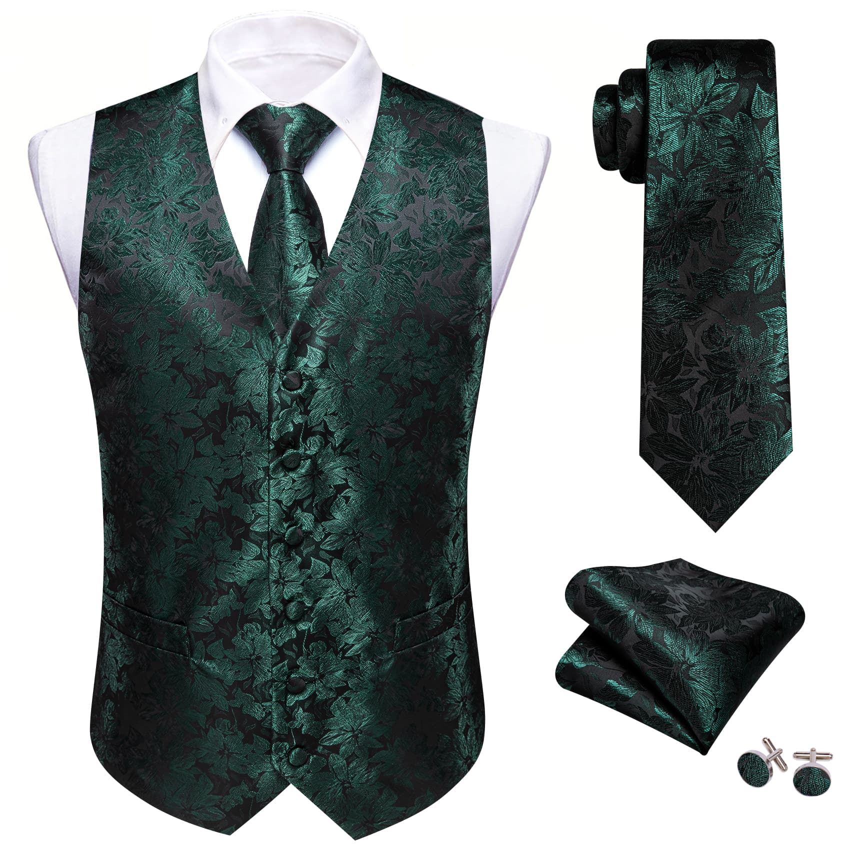 grey suit green vest emerald green vest