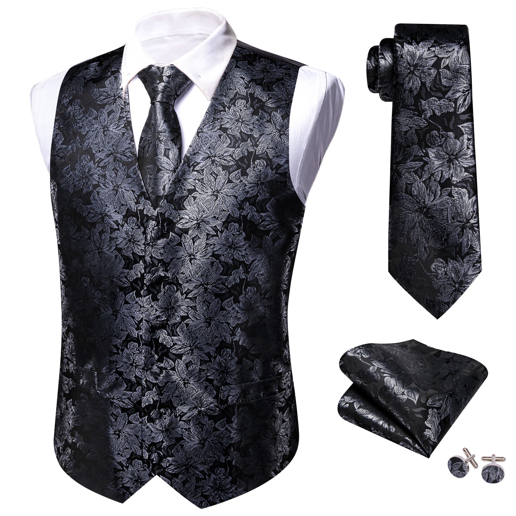 formal vest mens light grey vest black vest men's