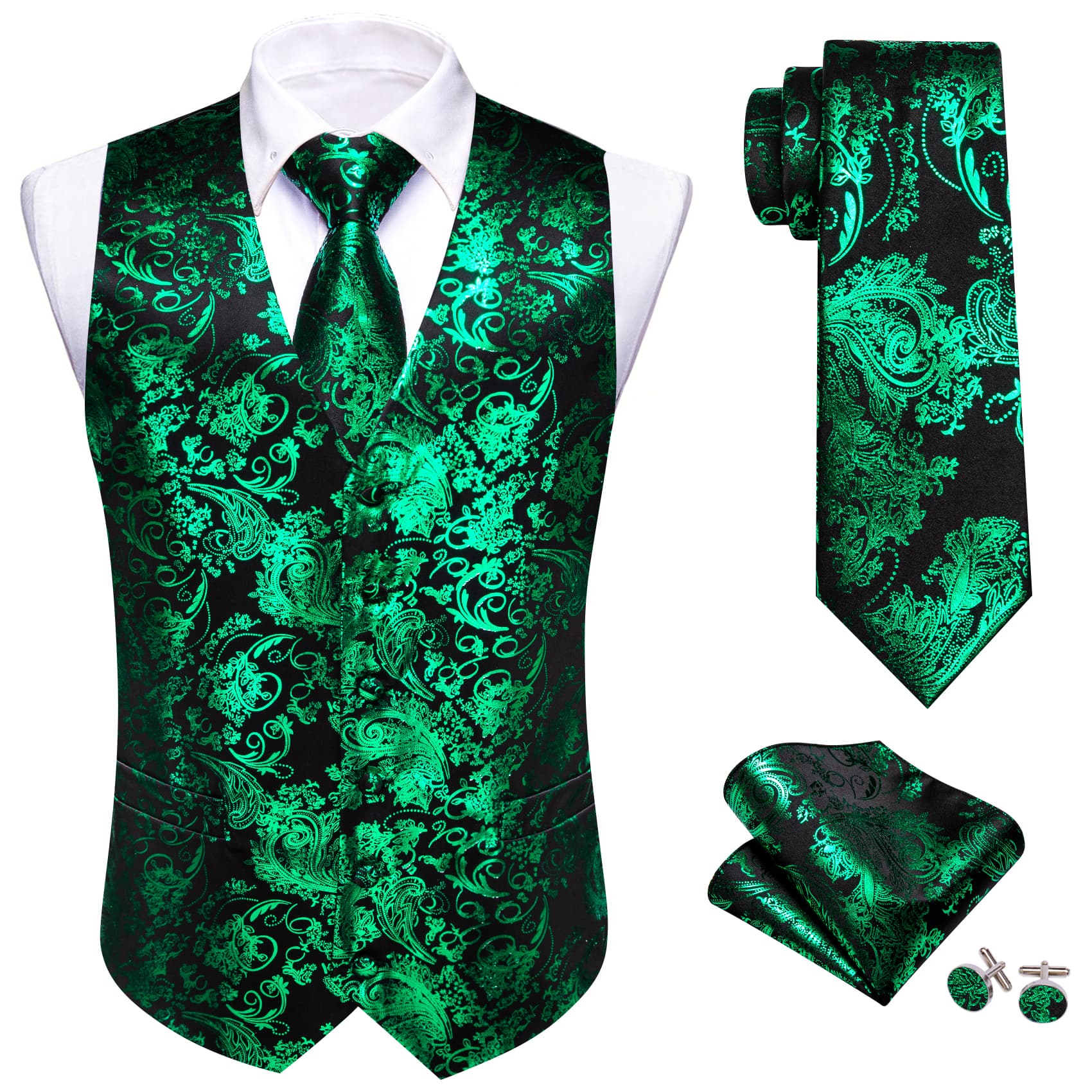 green tuxedo jacket dress vest for men