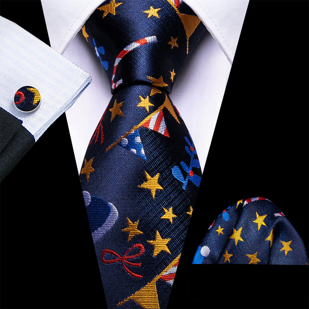 navy christmas tie