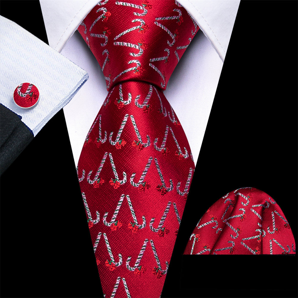 red christmas mens tie