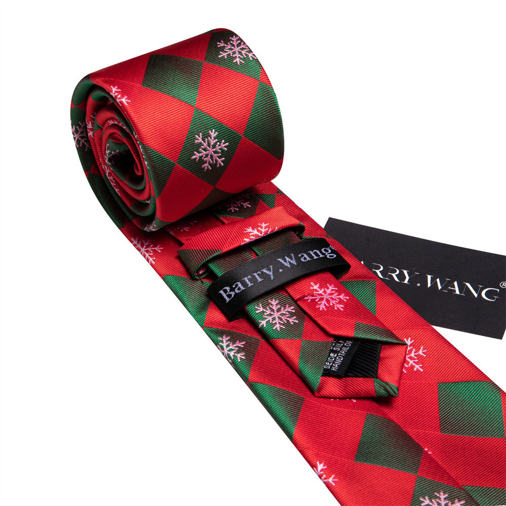 red christmas mens silk tie