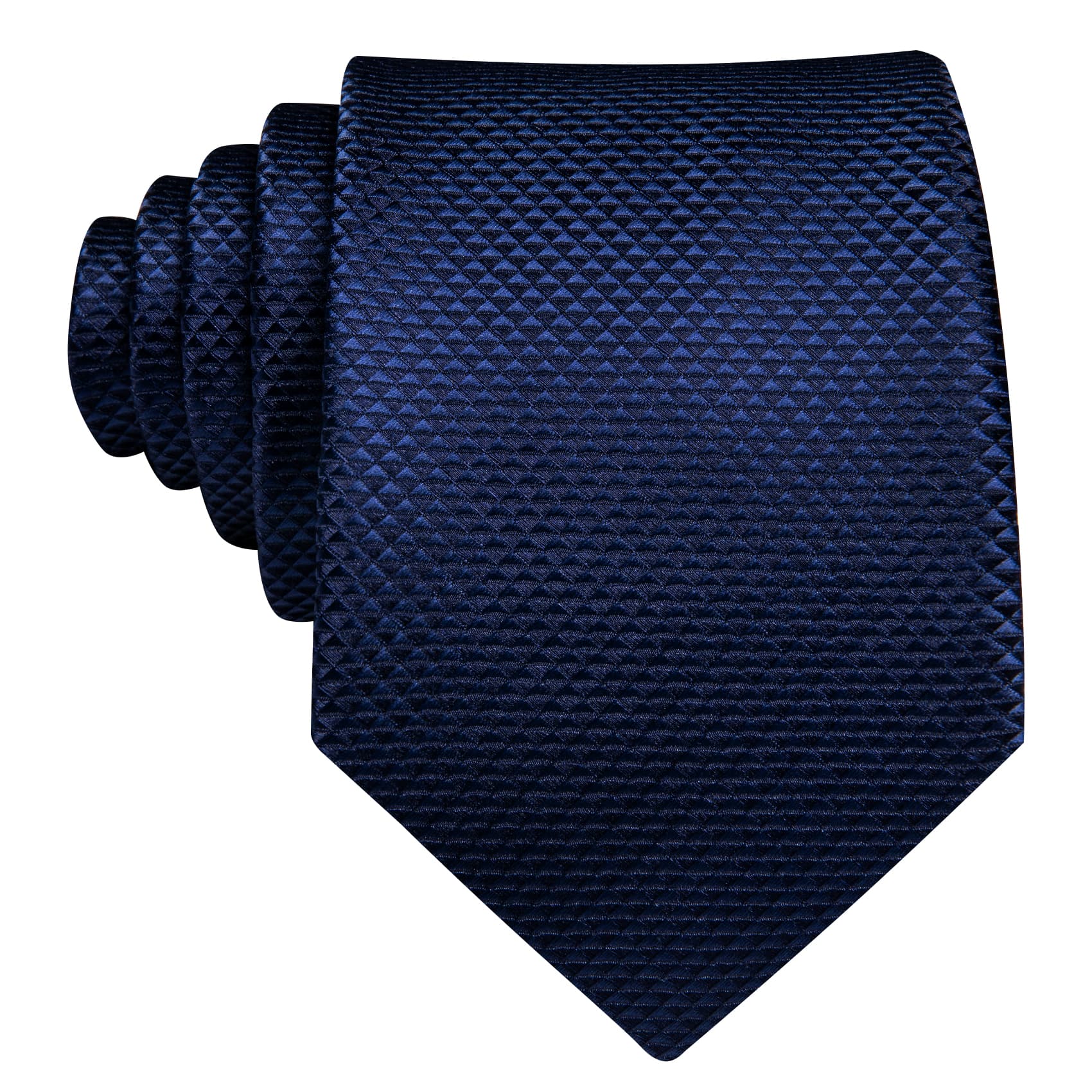  Deep Blue Necktie Jacquard Geometric Silk Men Wedding Tie