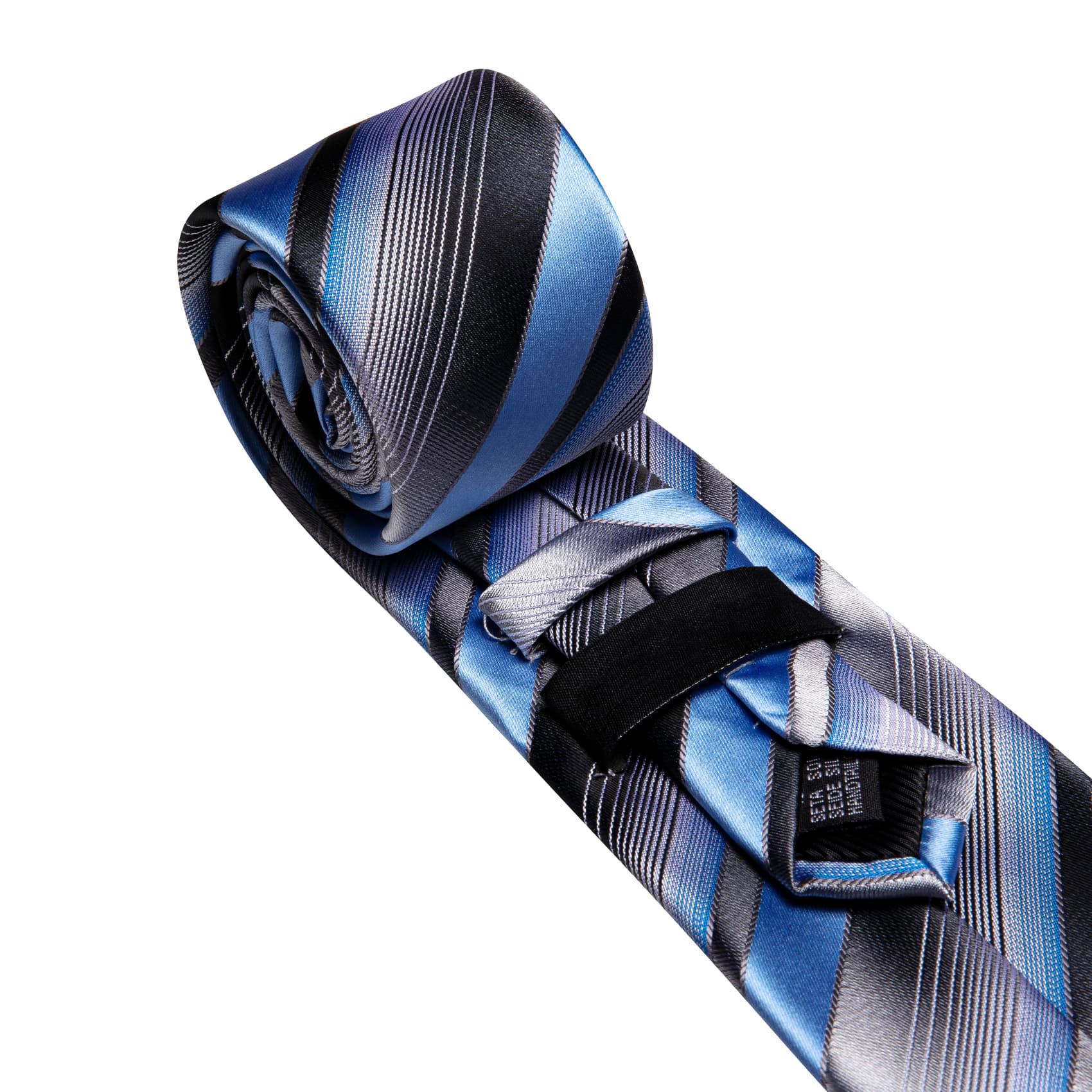 blue black striped tie