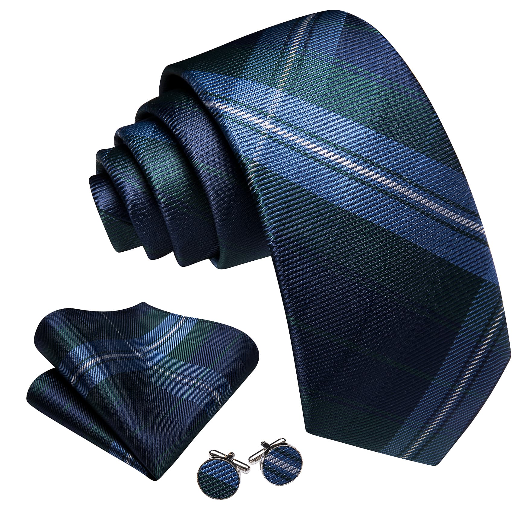 dark blue silk tie