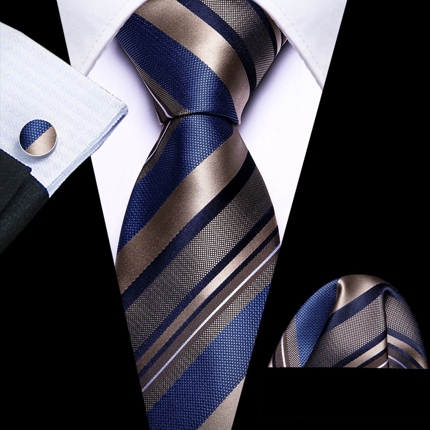 blue and gold tie