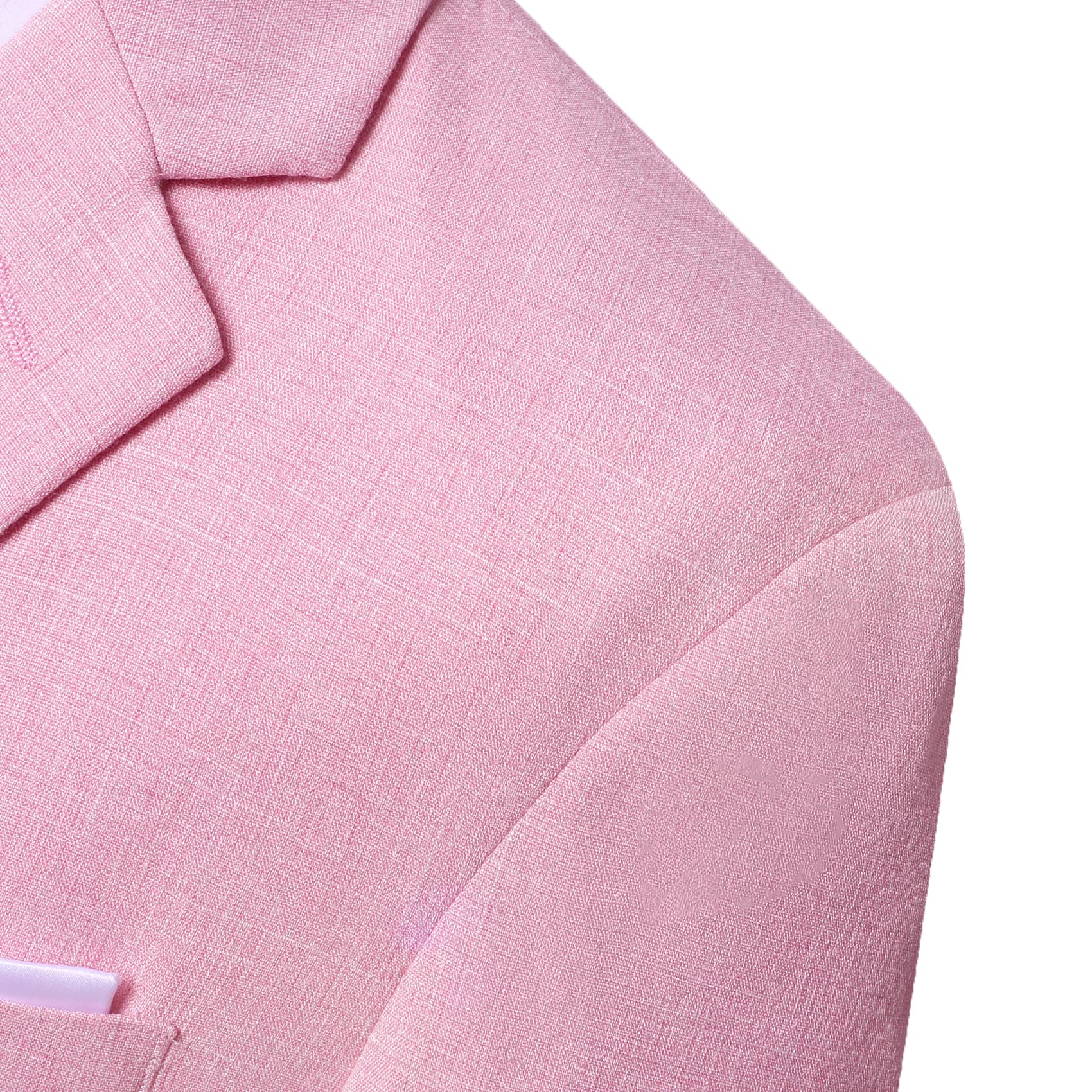  Notch Lapel Suit Blazer Solid Pink Bowtie Suit Set for Men