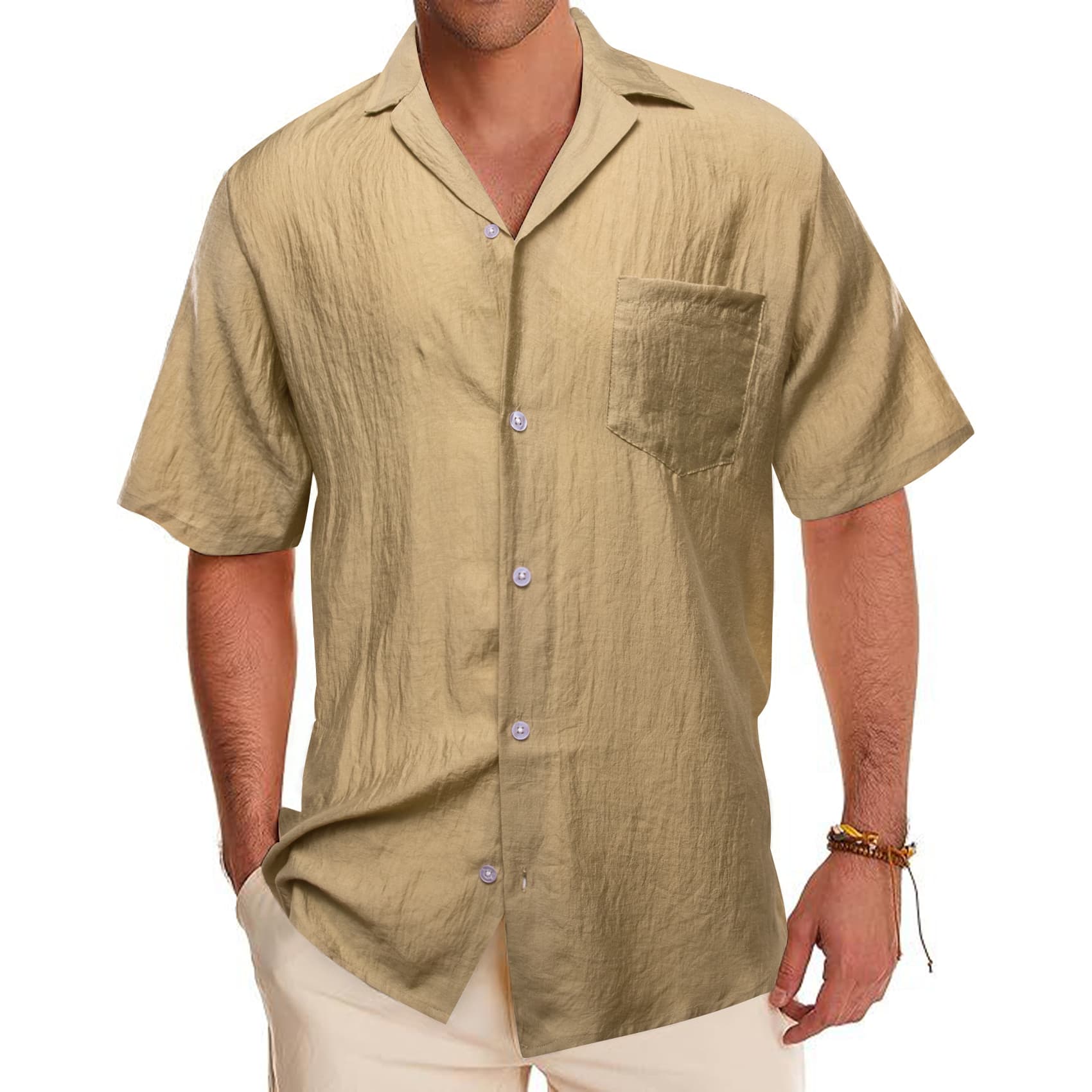 short sleeve men's shirts tunic for men