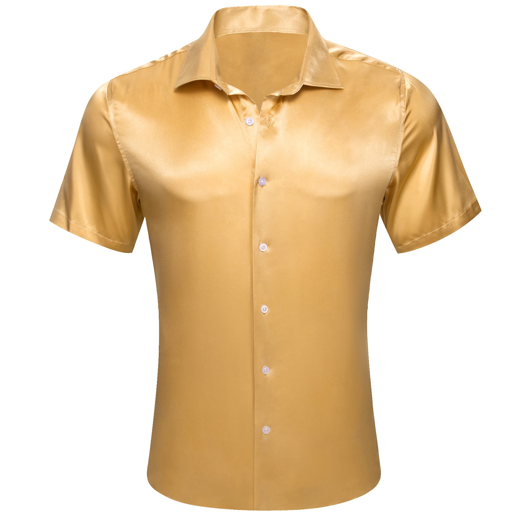 Barry wang gold shirts dress shirt men yellow and white shirt