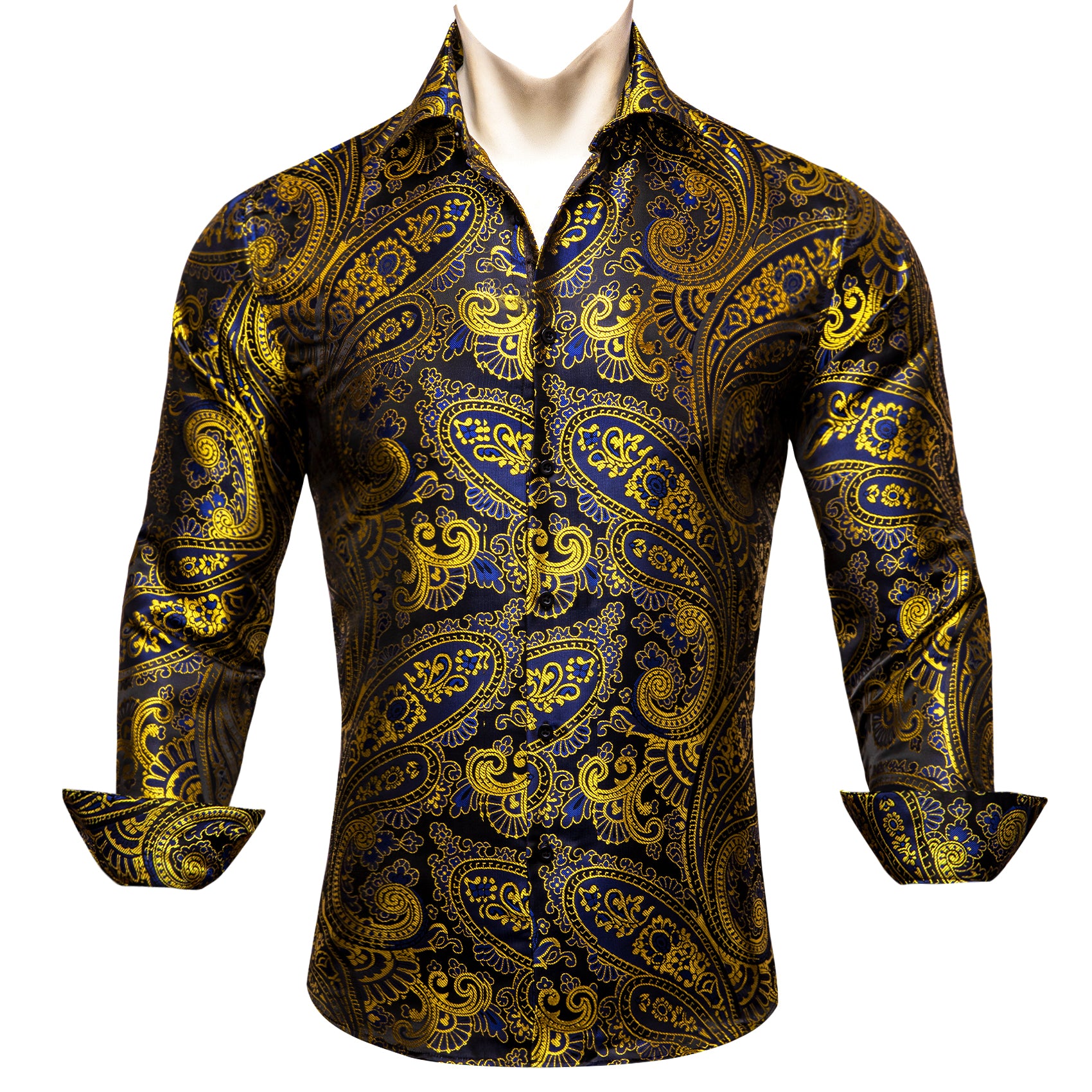 Blue and deals gold mens shirt