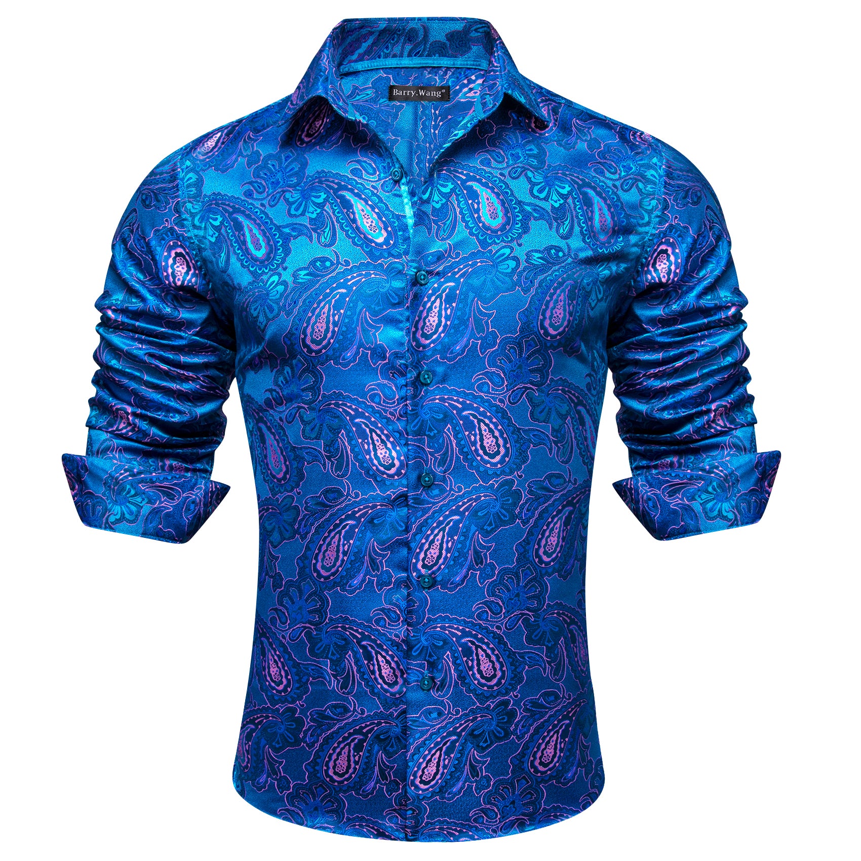 Pink and best sale blue mens shirt