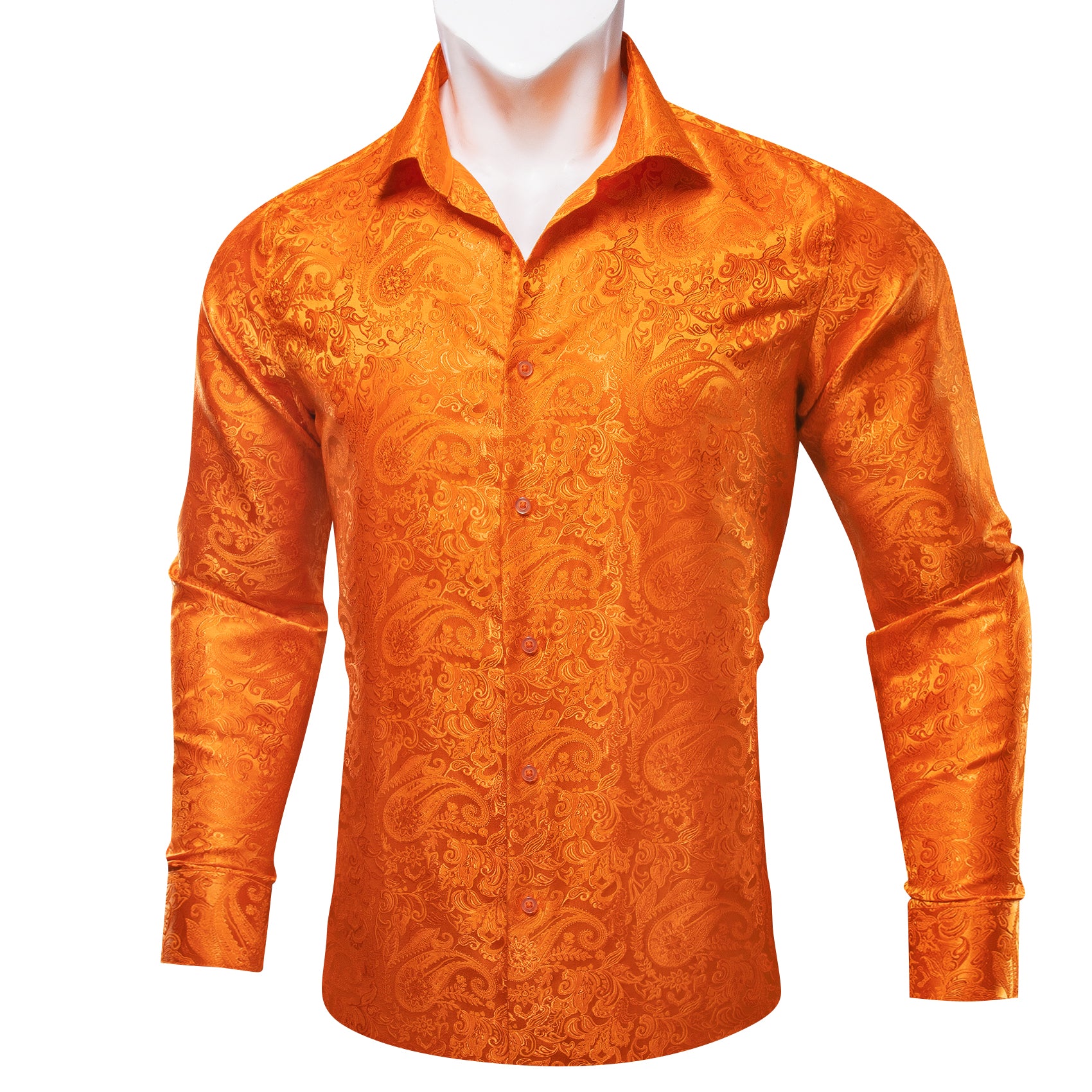 Mens orange button down dress shirt hotsell