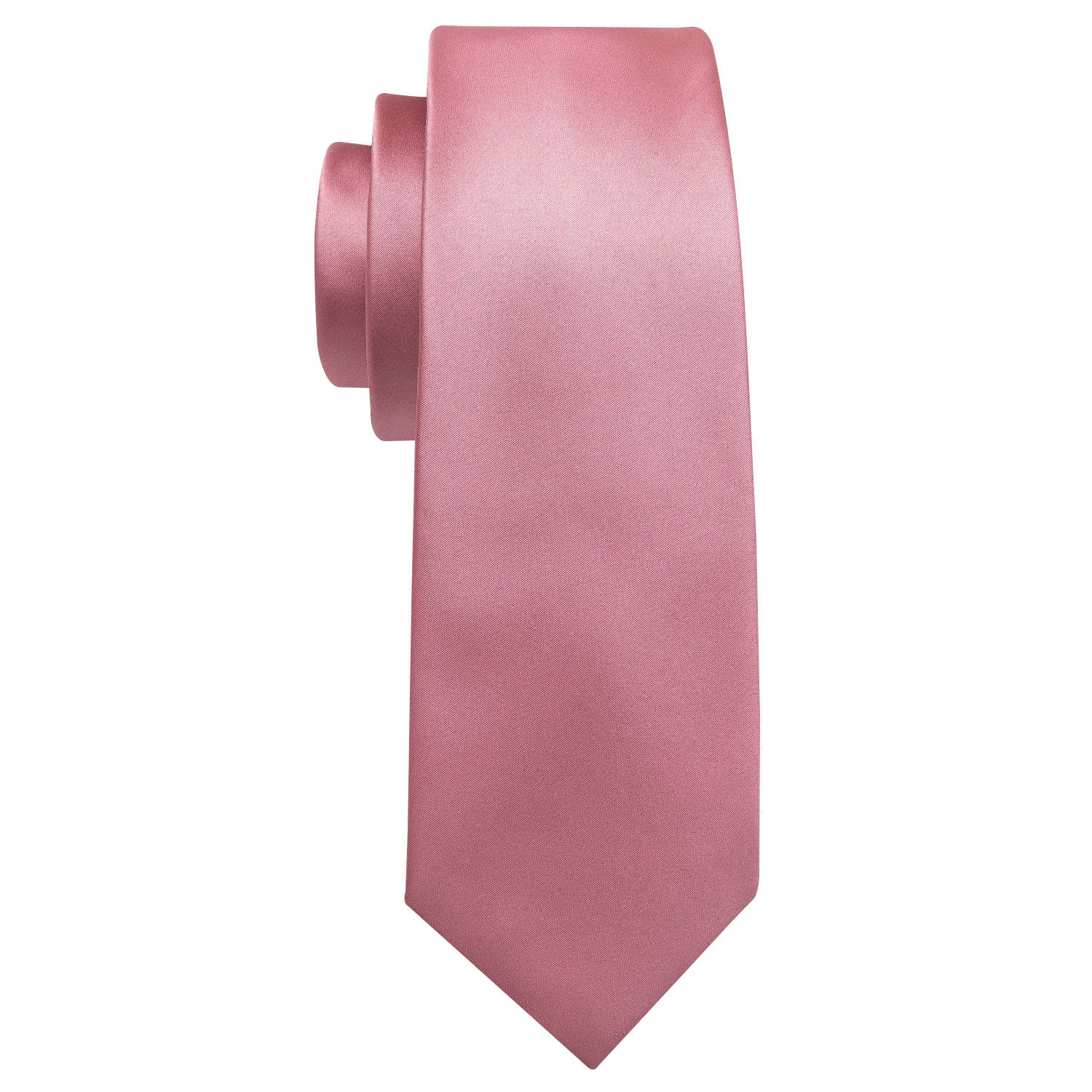 Boys Pale Violet Red Solid Tie Pocket Square Set For Kids