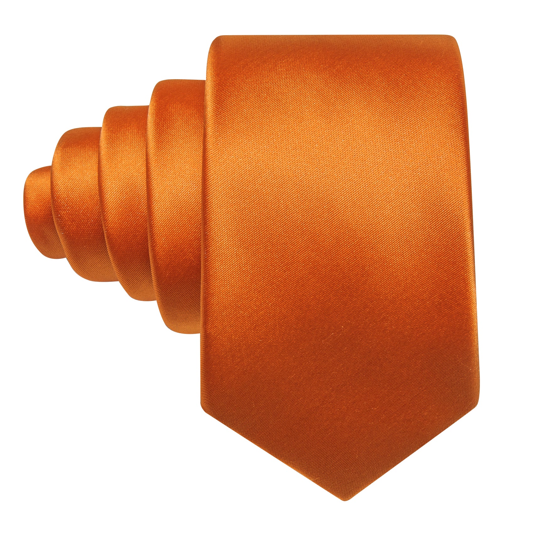 Boys Ties Orange Solid Tie Pocket Square Set For Kids