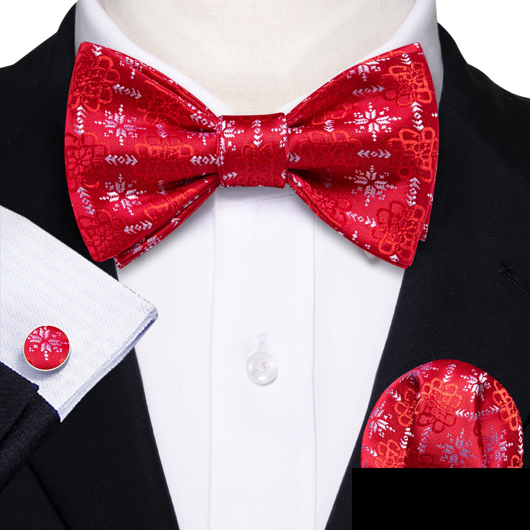 red paisley bow tie