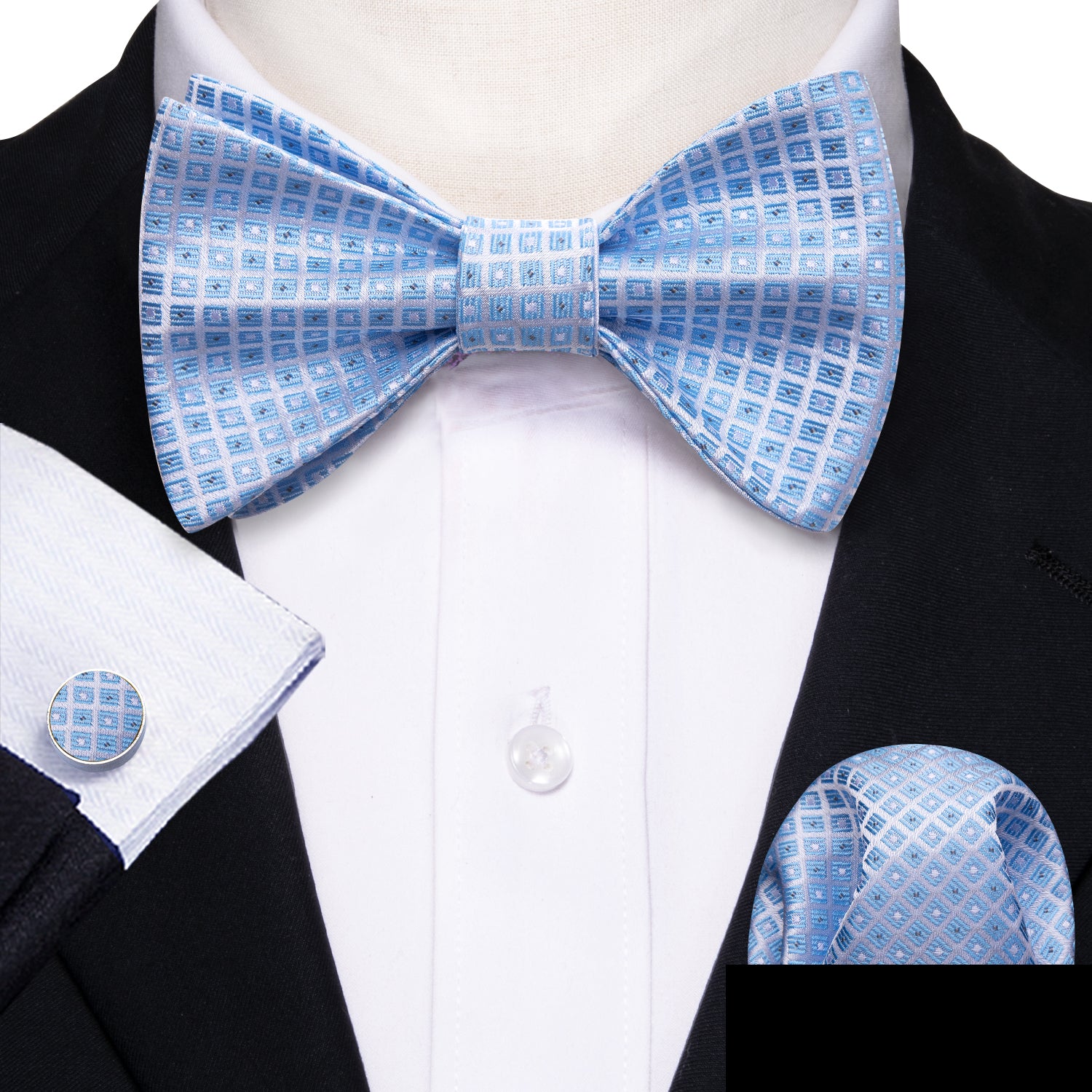 light blue bowtie