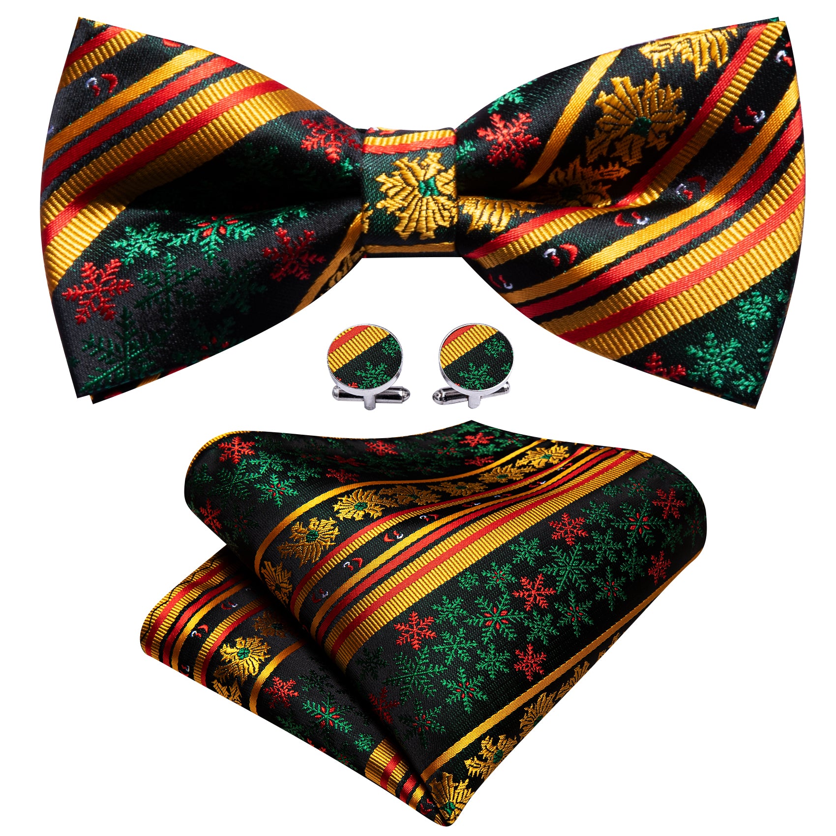 navy and gold bow tie   Darke green sonwflake 